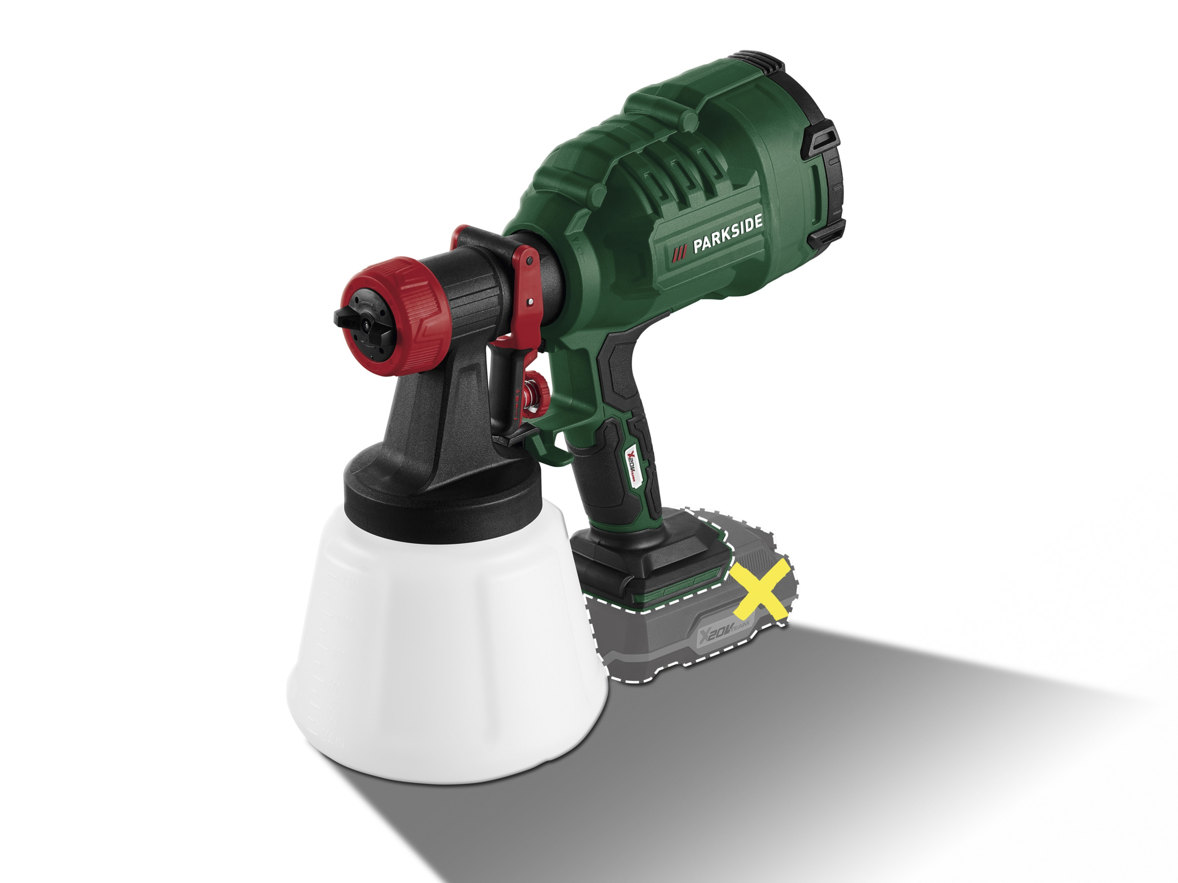 PARKSIDE Accu-verfspuitpistool 20V zonder accu (4335753031688)