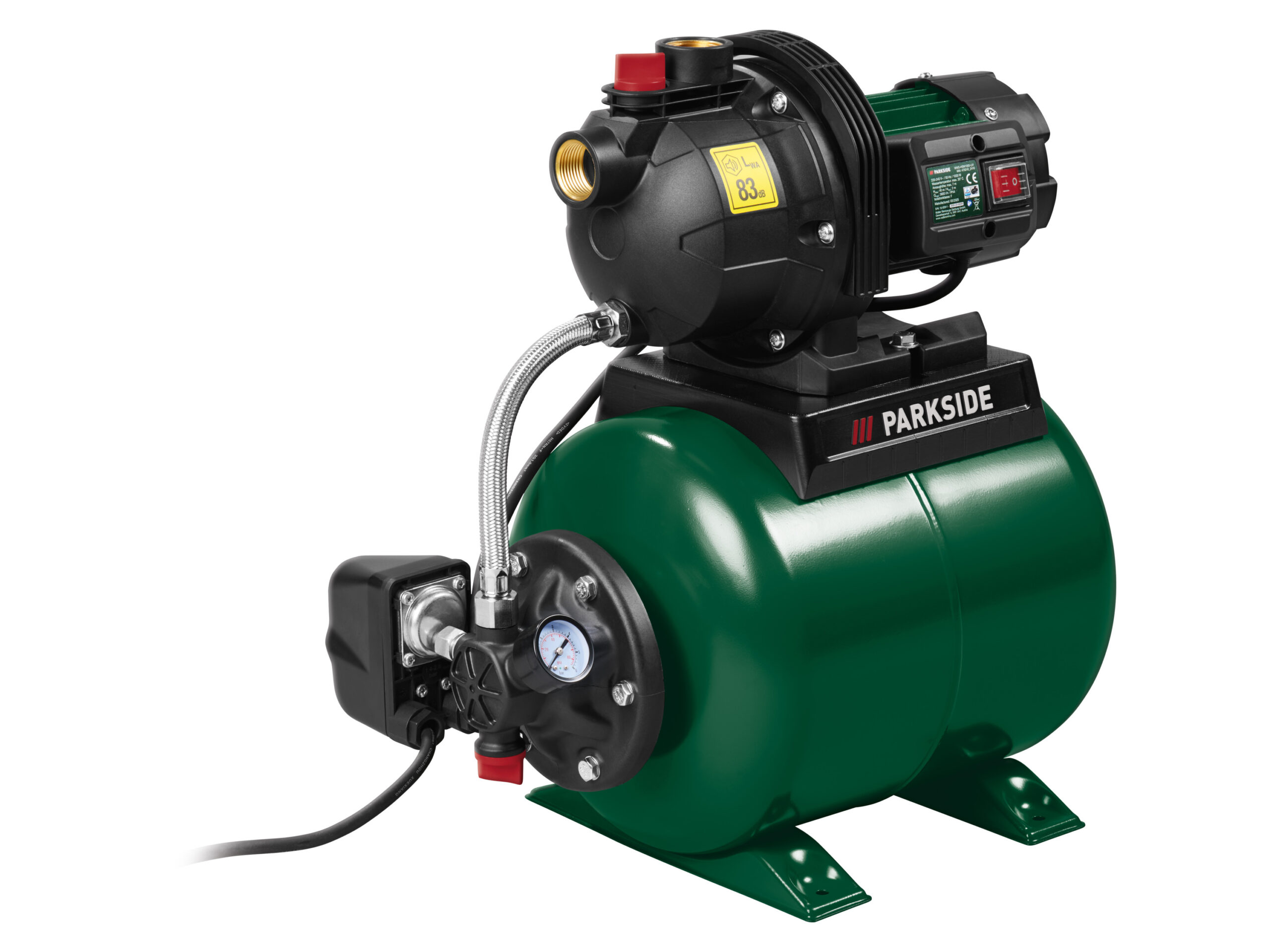 PARKSIDE Hydrofoorpomp 1000 W - automatische waterpomp met 19 L tank (4054599287584)