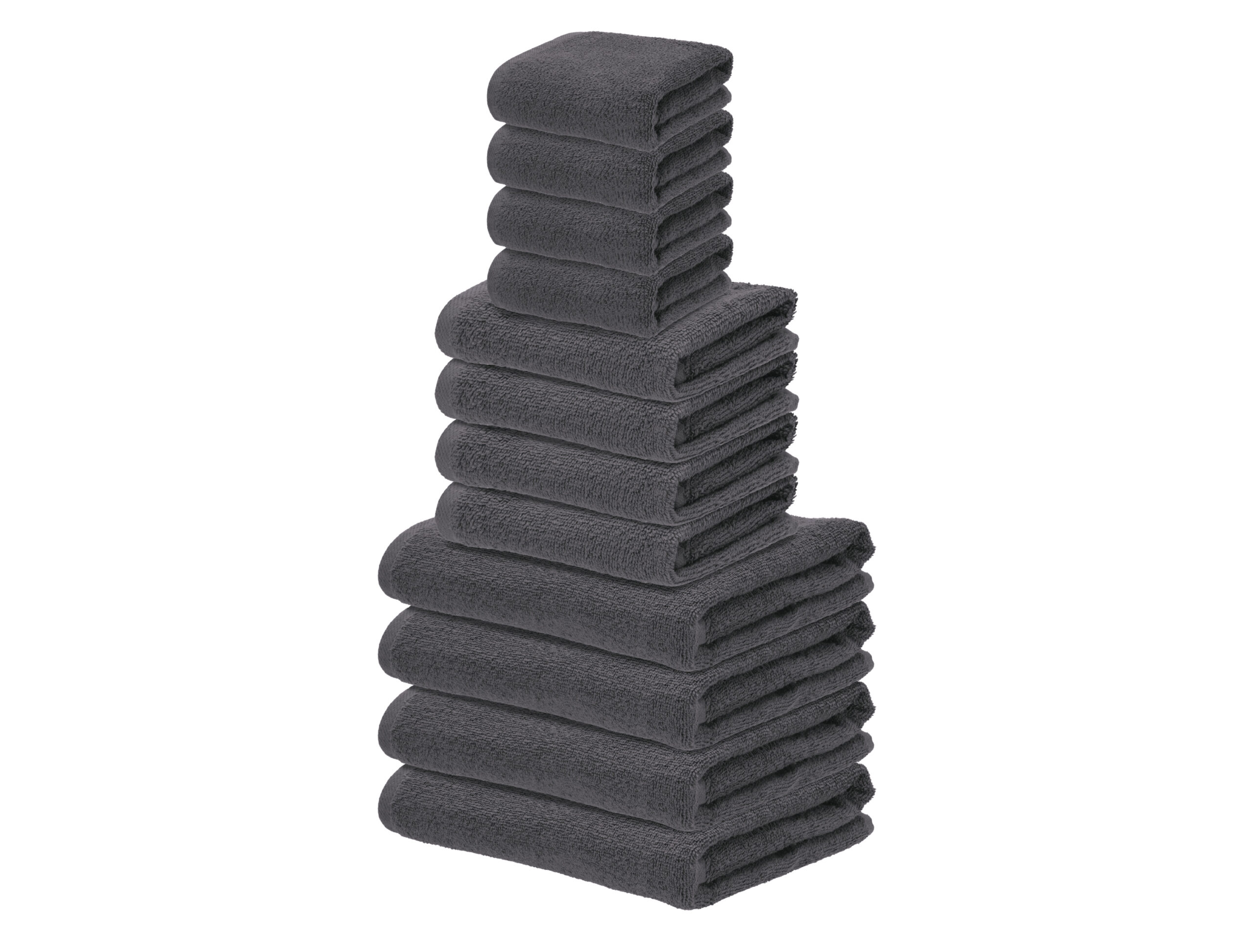 LIVARNO Handdoeken set, 12-delig (Grijs) (4054599337463)