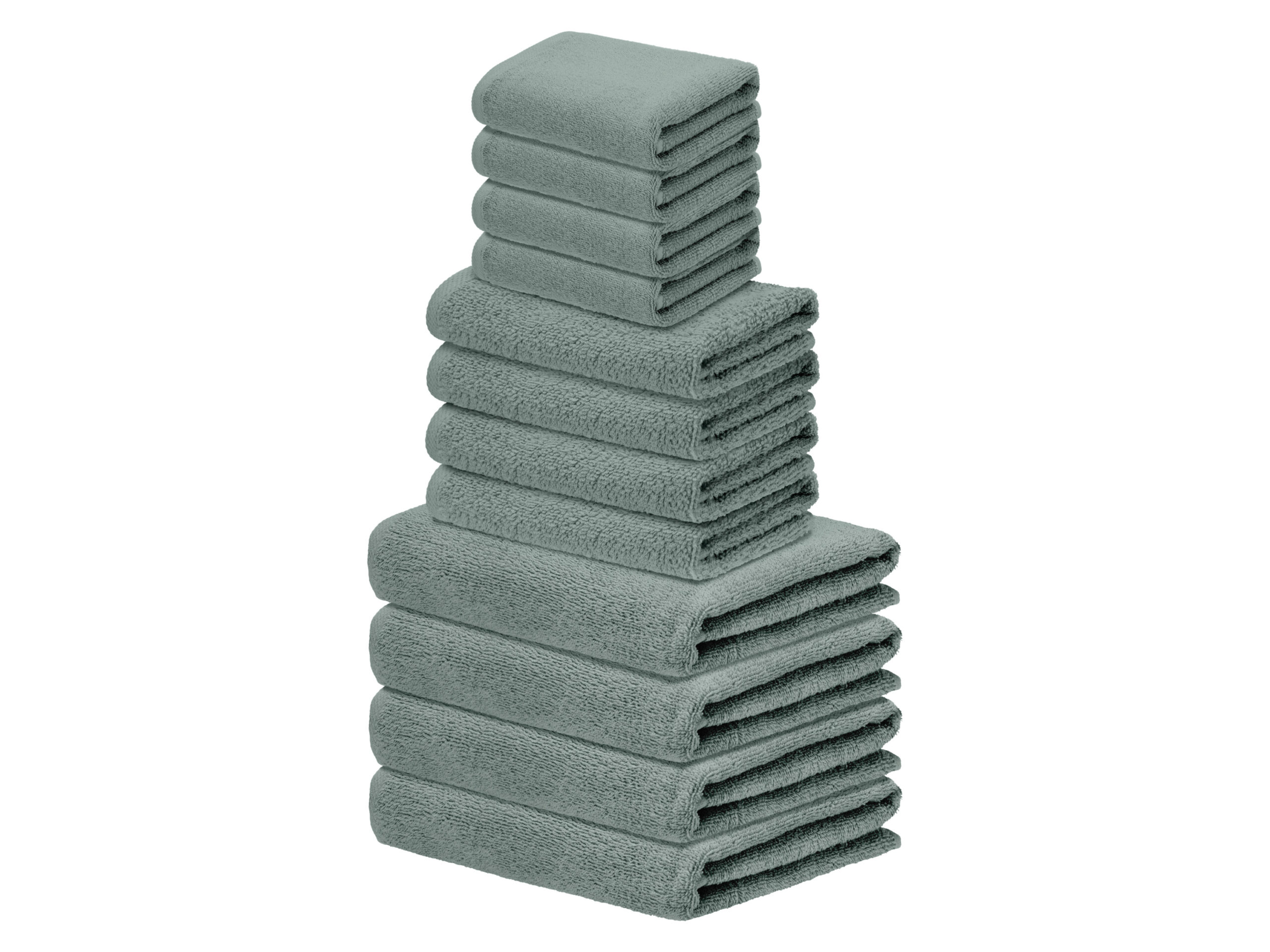 LIVARNO Handdoeken set, 12-delig (Groen) (4054599337487)