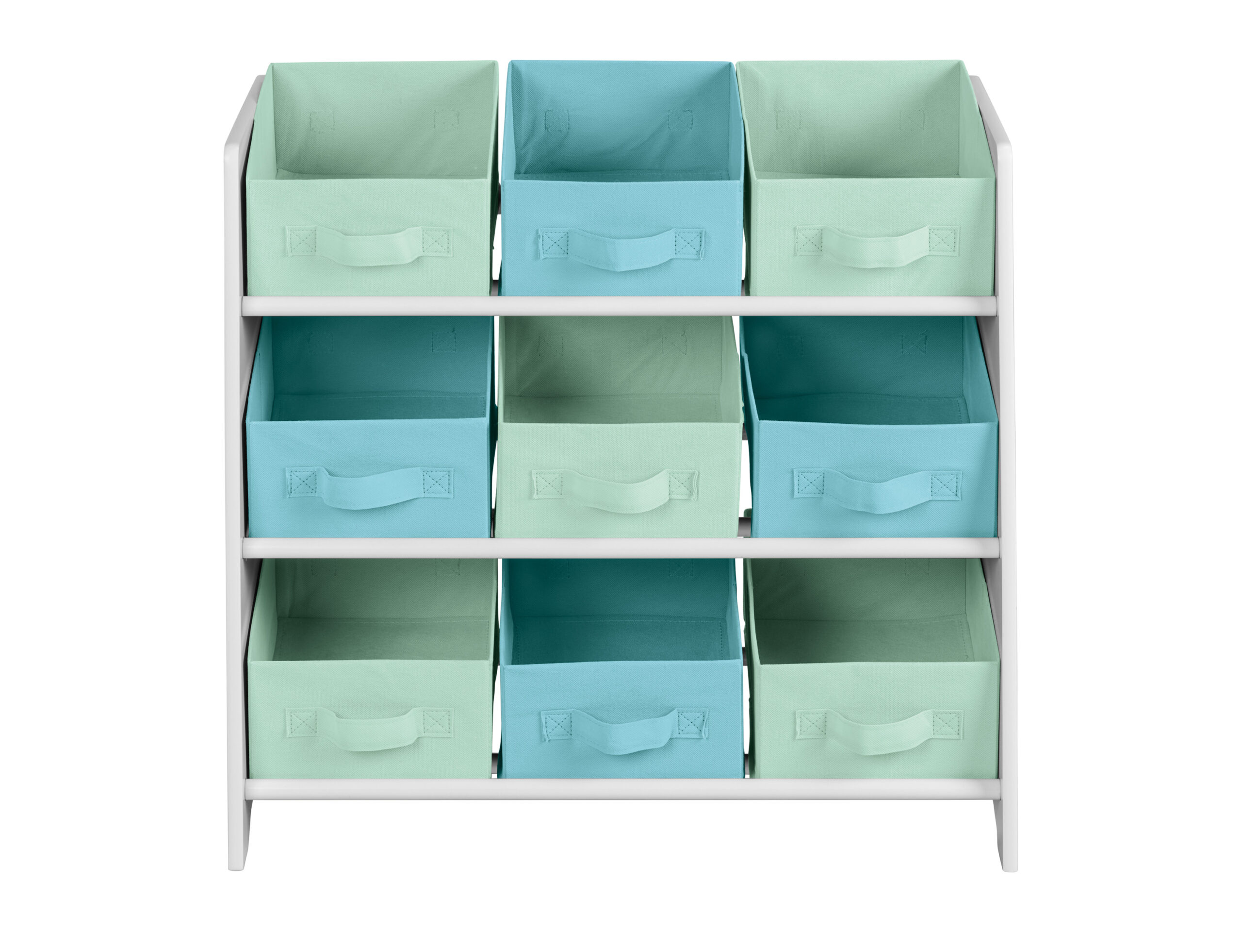 LIVARNO Kinder opbergkast met textiele boxen (Groen) (4054599414041)