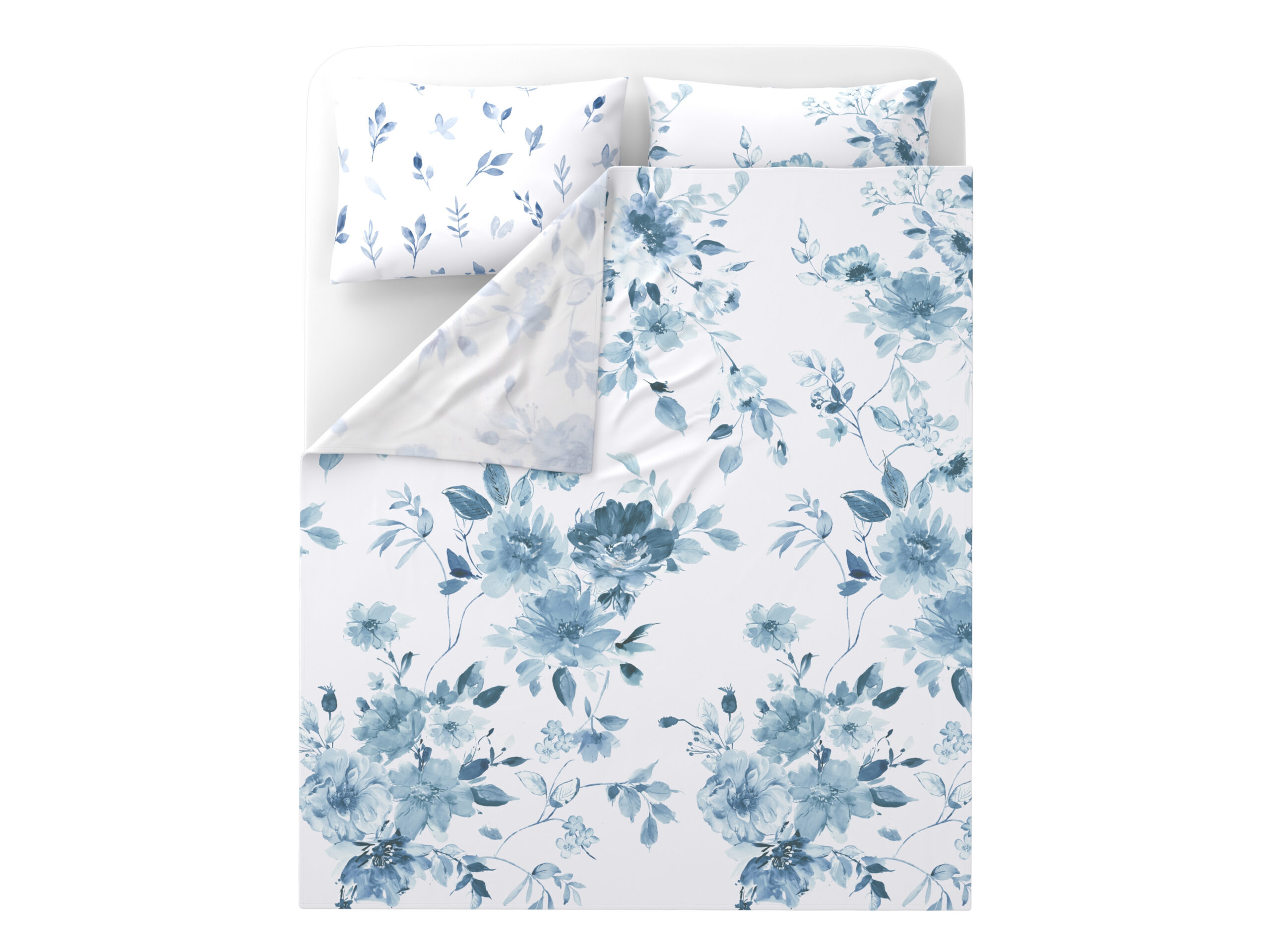 LIVARNO Renforcé beddengoedset 240 x 220 cm (Wit/blauw) (4054599402772)