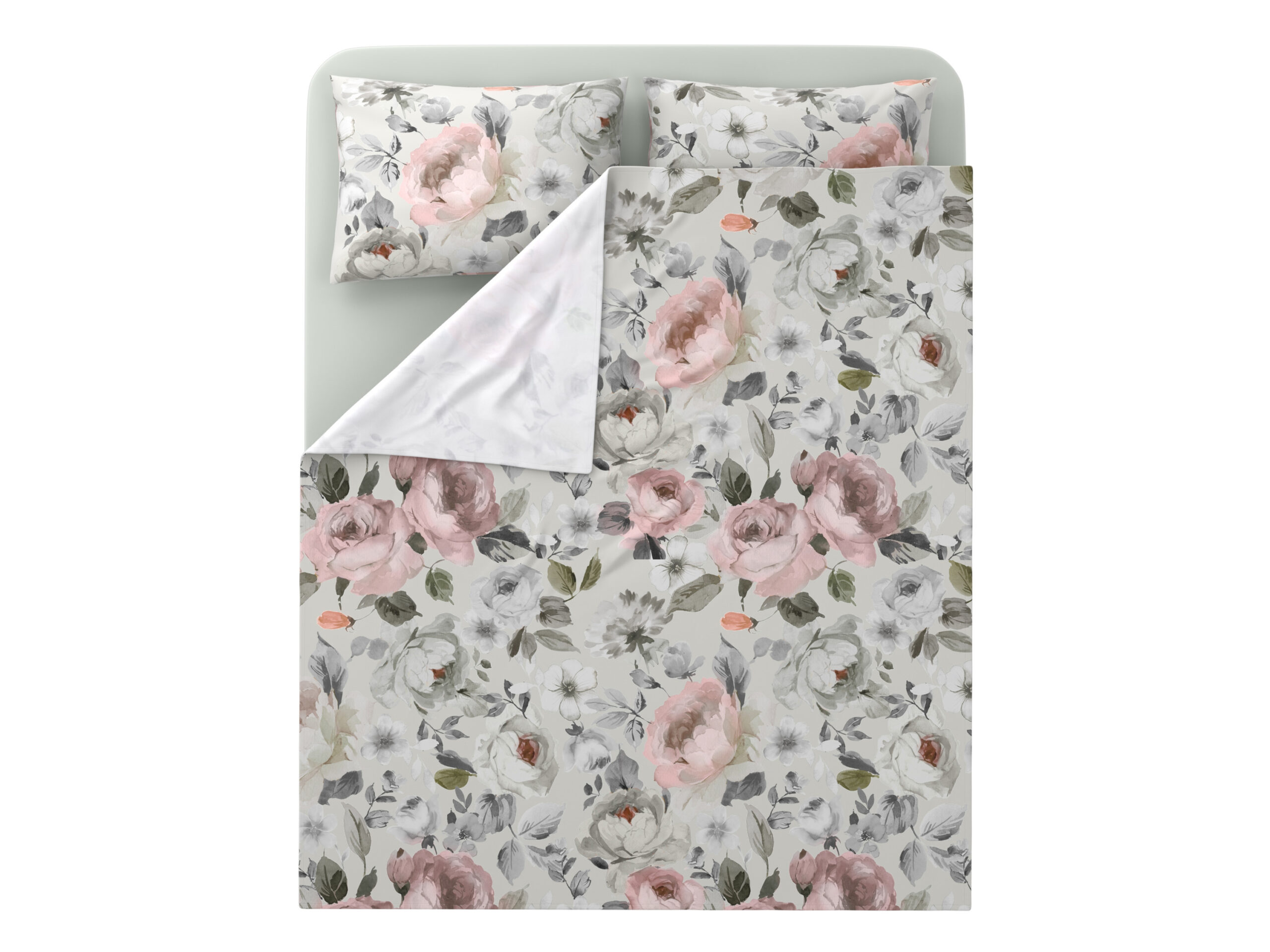 LIVARNO Renforcé beddengoedset 240 x 220 cm (wit/beige/groen) (4054599402765)