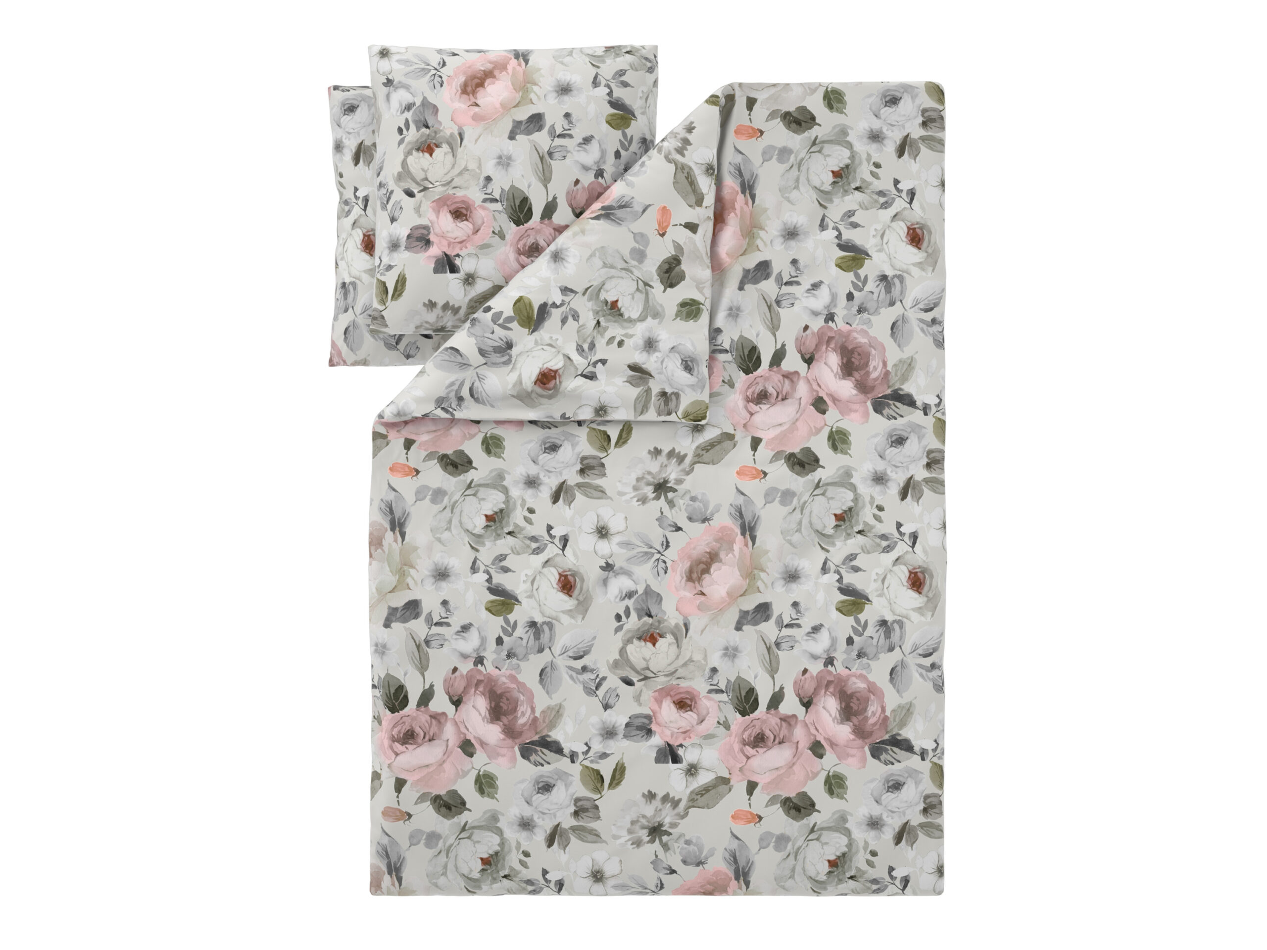 LIVARNO Renforcé dekbedovertrek 240 x 220 cm (wit/beige/groen) (4054599400556)