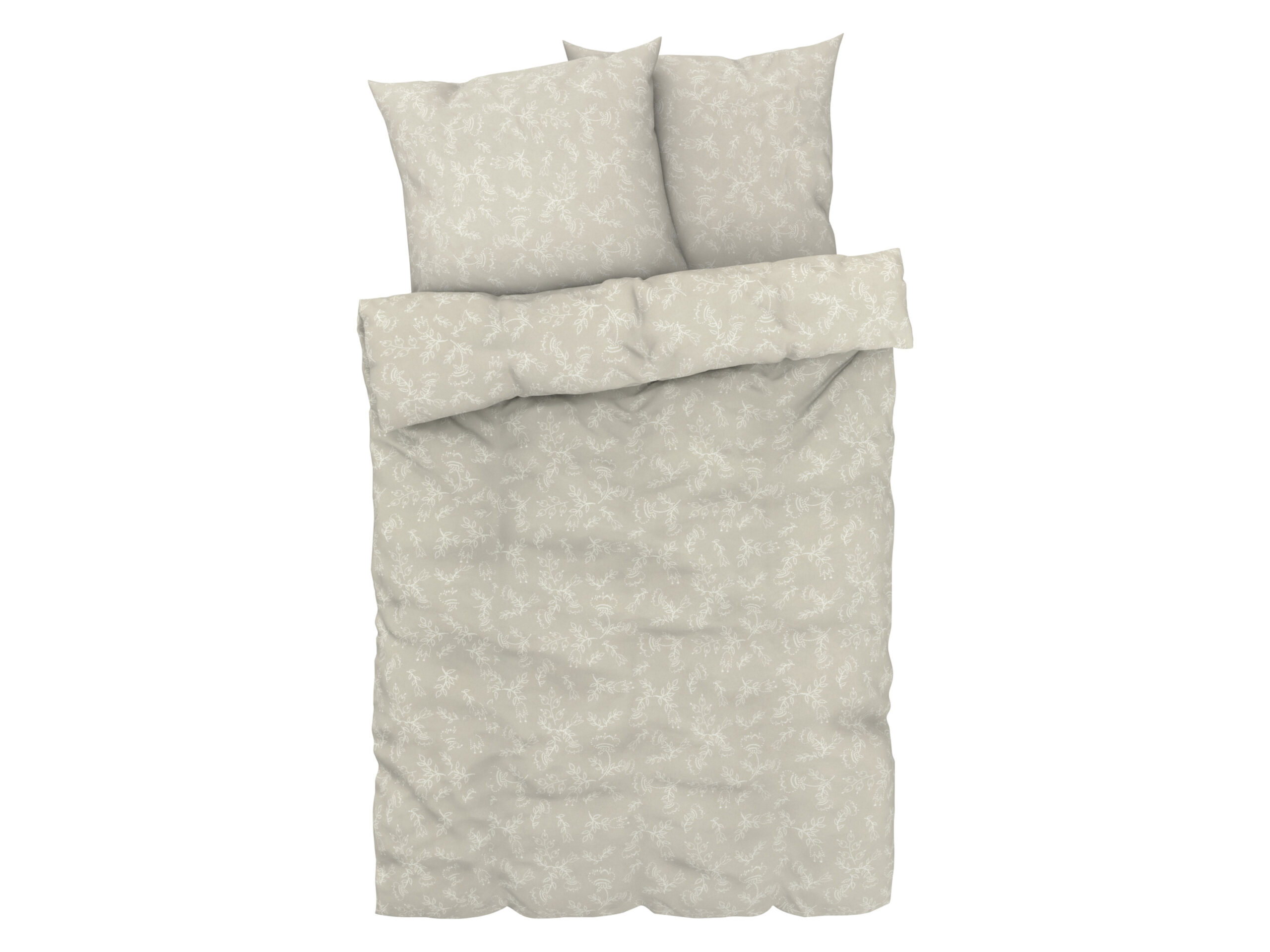 LIVARNO home Dekbedovertrek 240 x 220 cm (Bloemen beige) (4052916283127)