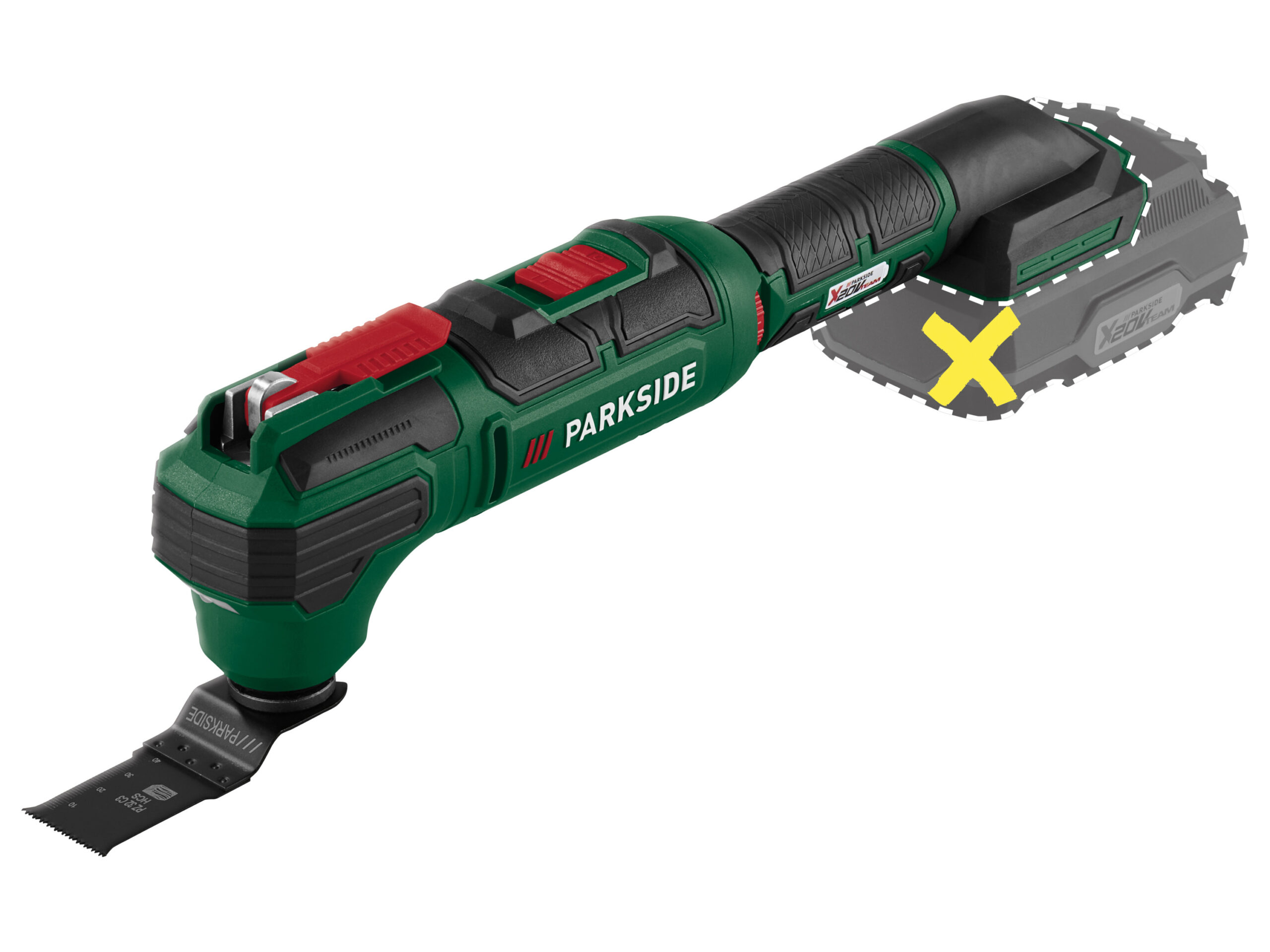 PARKSIDE Accu-multitool 20V Set met Accu 2Ah & Lader 2.4A