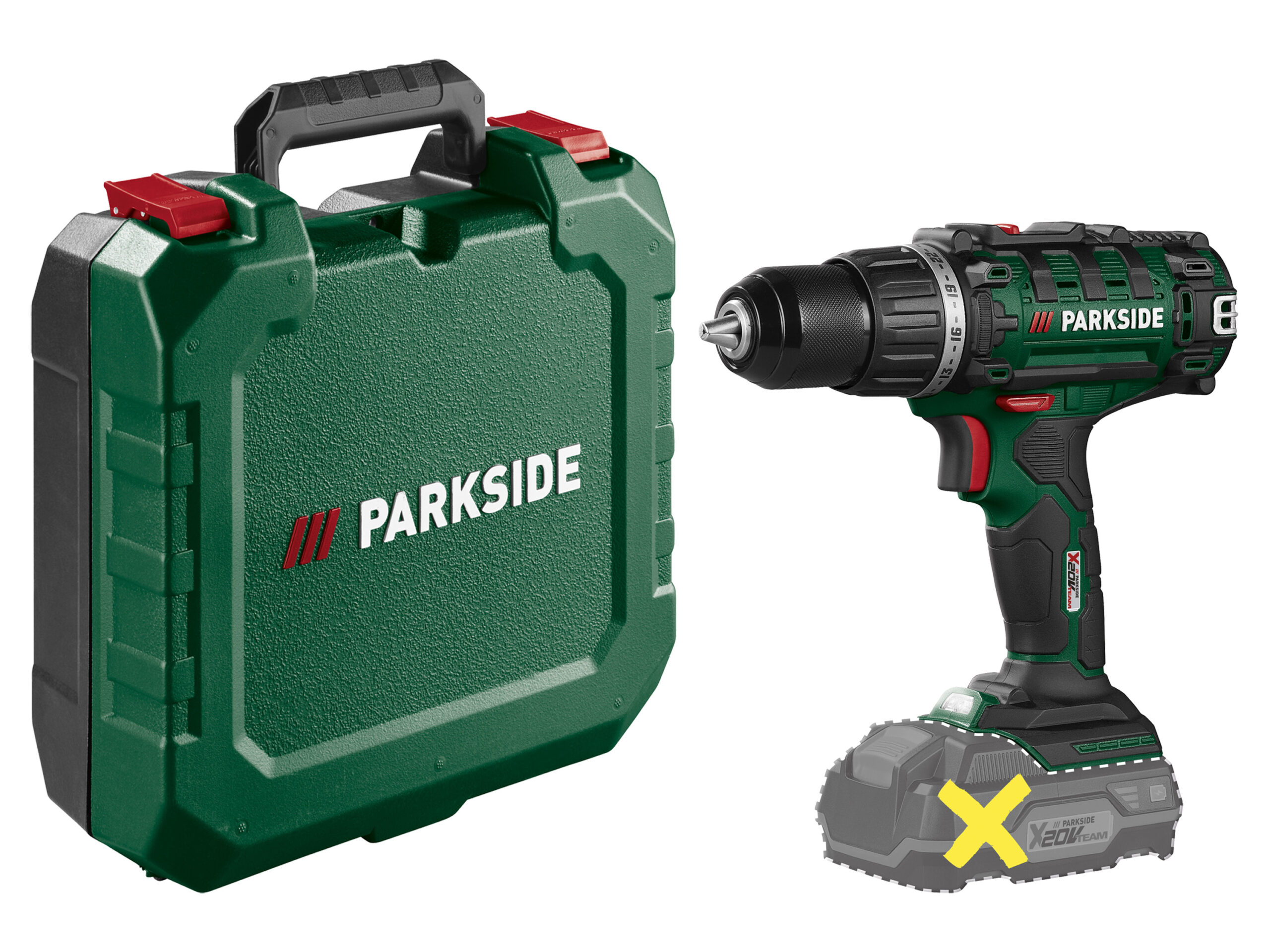 PARKSIDE Accu-schroefboormachine 20 V 45 Nm zonder accu en lader (4052916512470)