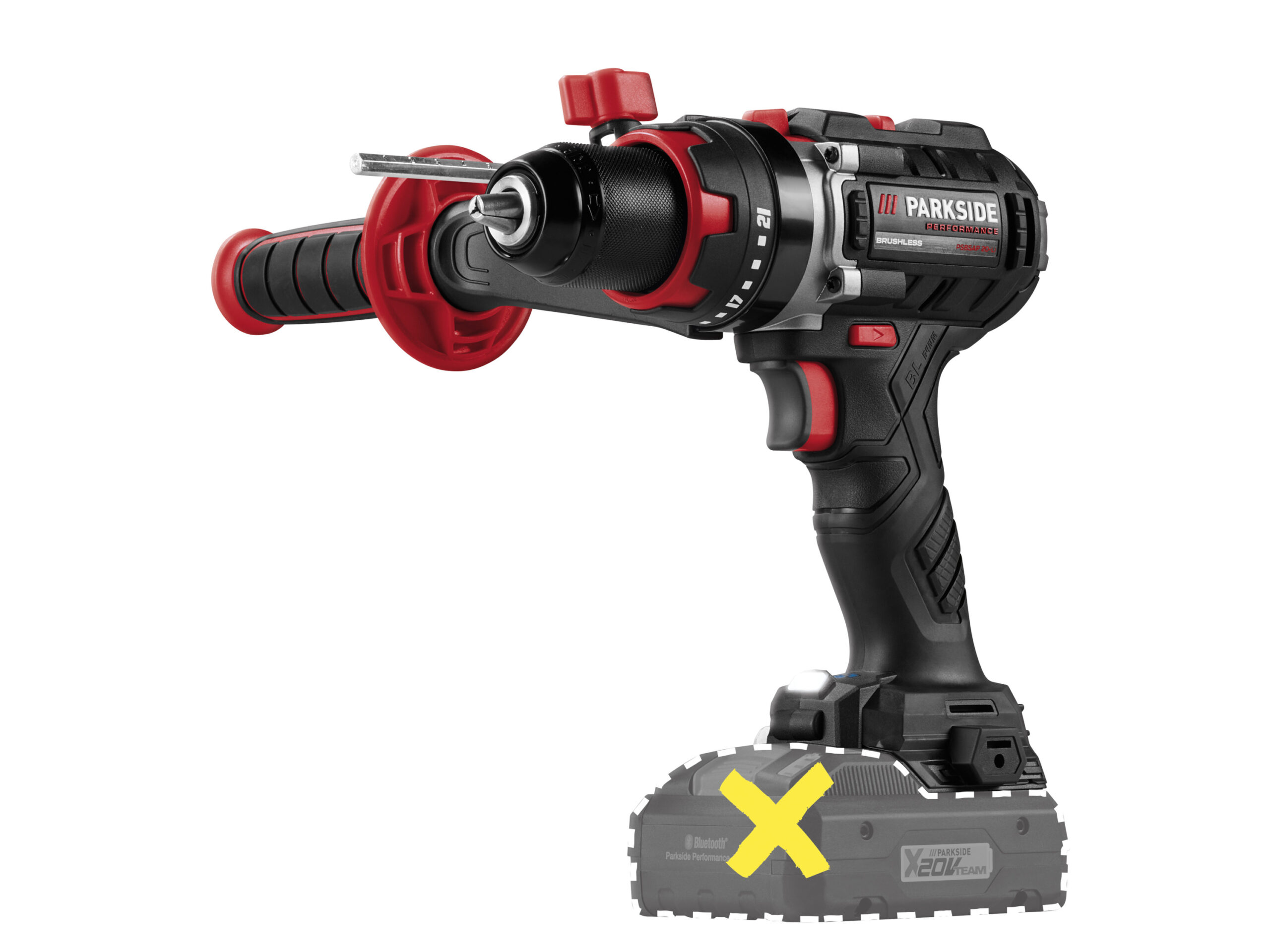 PARKSIDE PERFORMANCE Accu-klopboormachine 20 V zonder accu en lader (4054599121031)