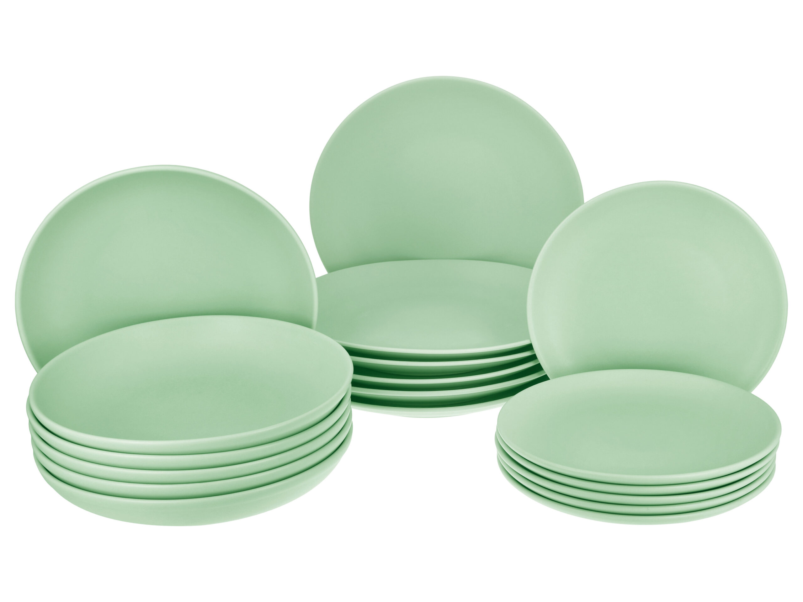 SILVERCREST Porseleinen serviesset, 18-delig, mint (4054599351605)