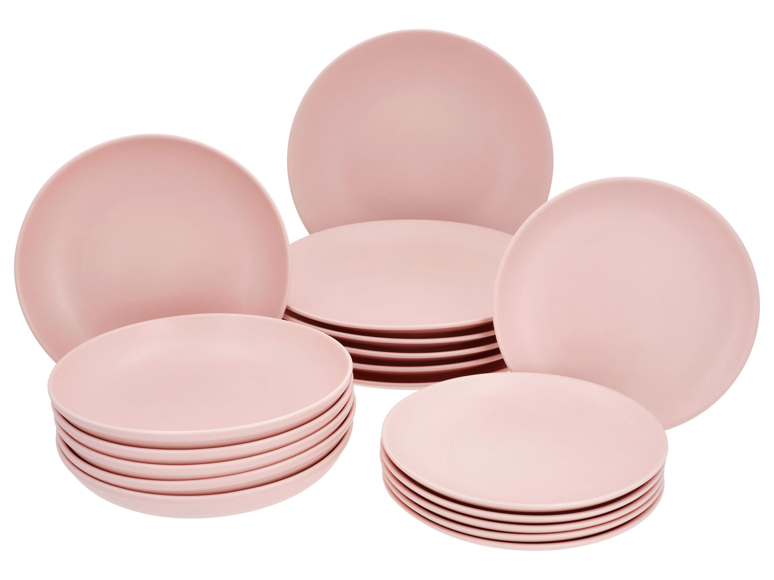 SILVERCREST Porseleinen serviesset, 18-delig, pastelroze (4054599351612)