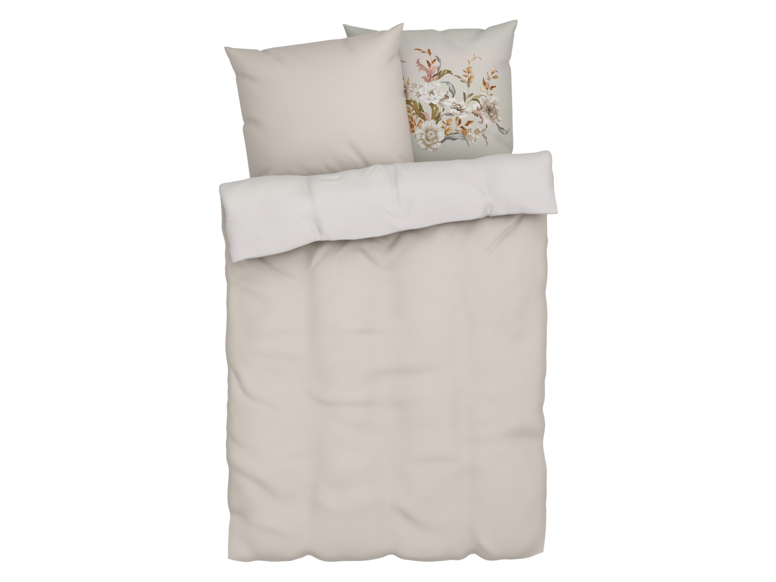 LIVARNO HOME Katoen satijn dekbedovertrek 200 x 200 cm (Beige) (4052916635513)