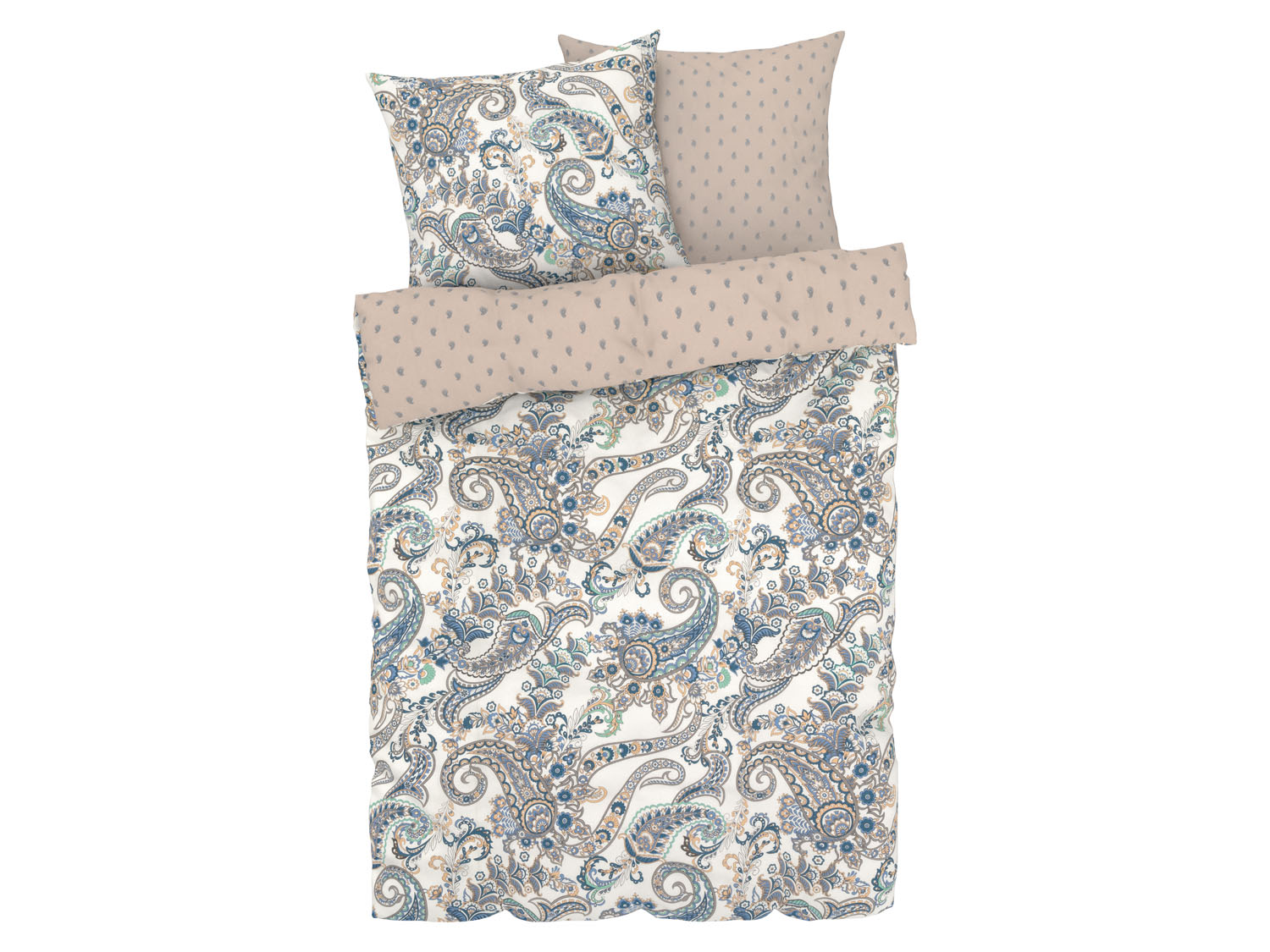 LIVARNO HOME Renforcé dekbedovertrek 240 x 220 cm (Ornamenten/wit) (4055329094588)