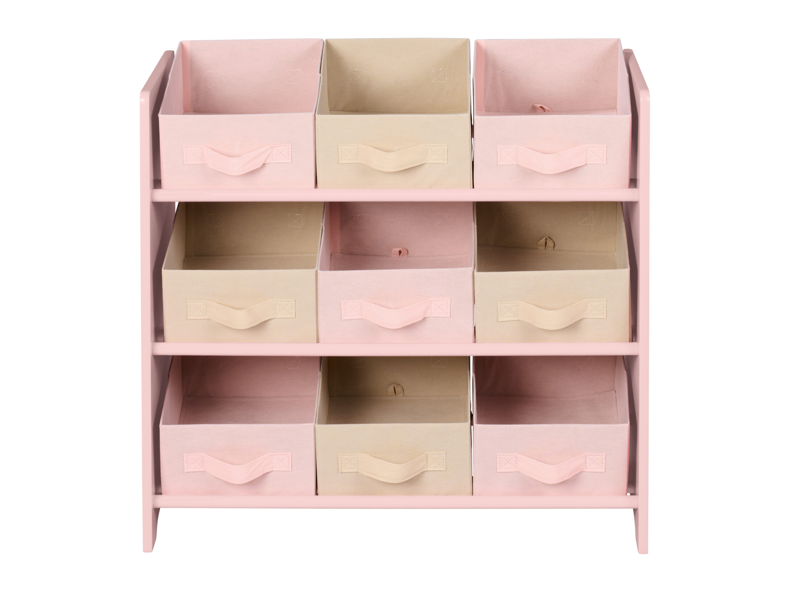 LIVARNO Kinder opbergkast, met 9 textielboxen (Lichtroze) (4054599122113)