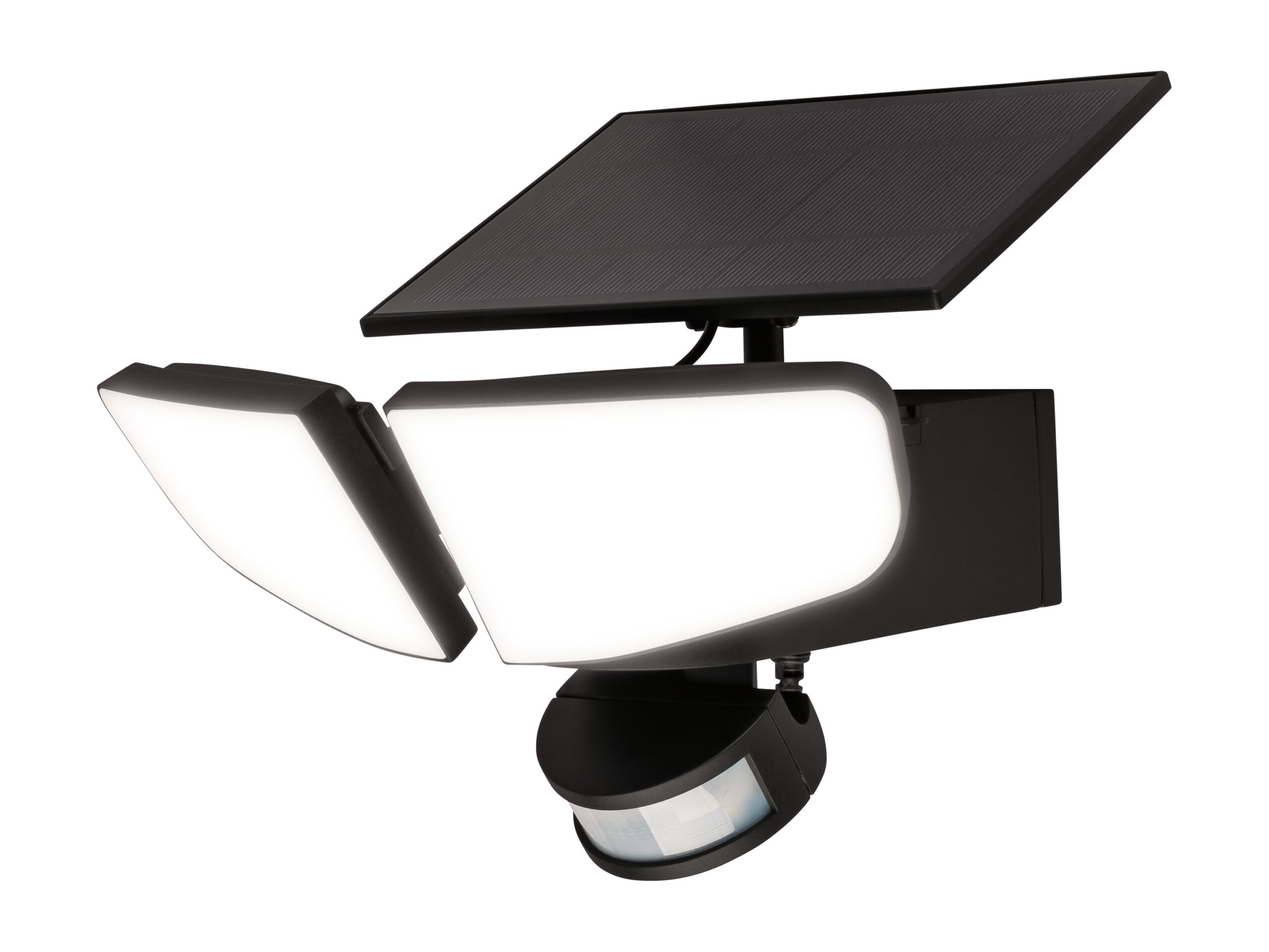 LIVARNO LED-buitenlamp op zonne-energie, met 2 spots (zwart) (4054599413235)