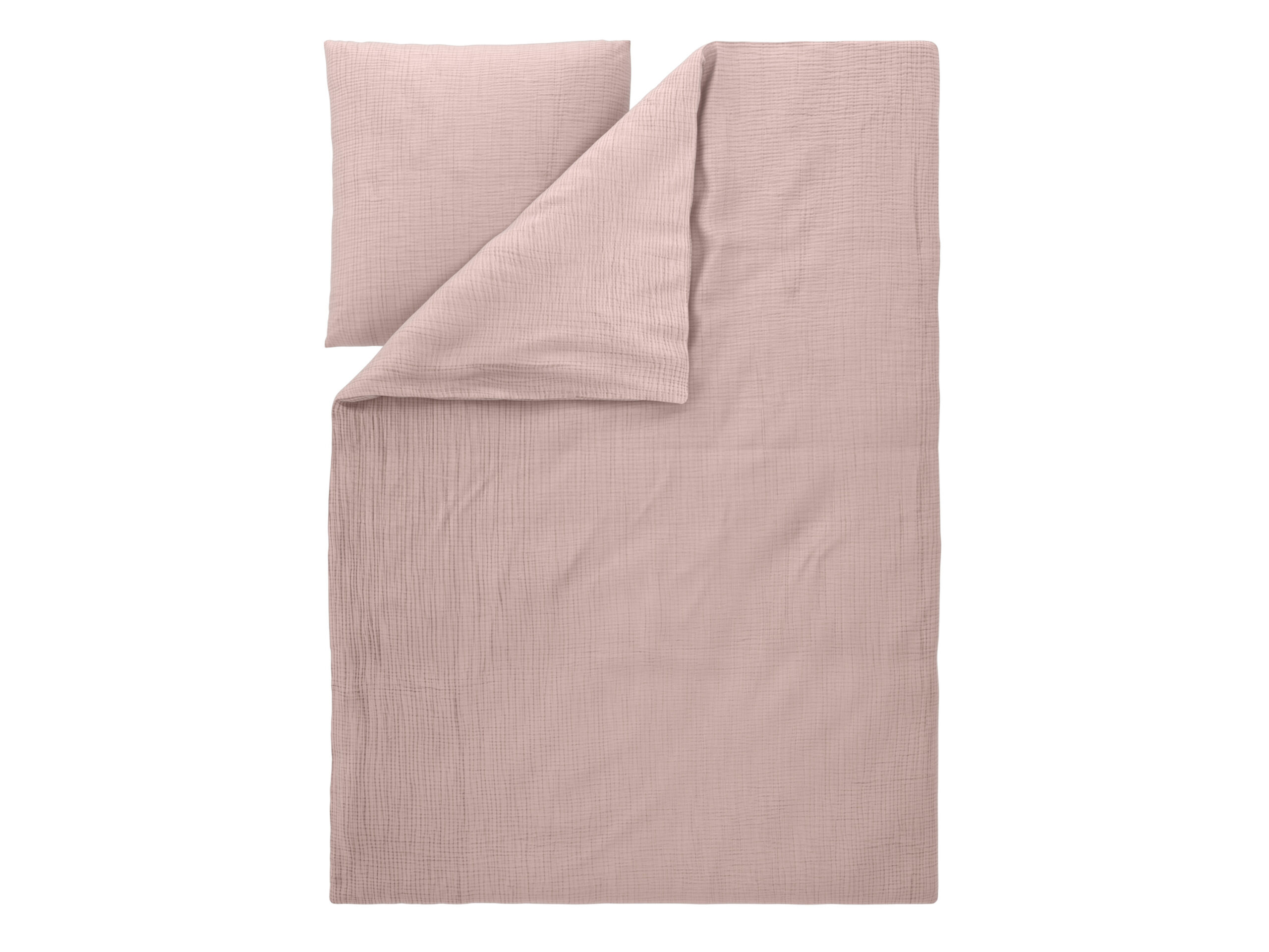 LIVARNO Mousseline dekbedovertrek 140 x 200 cm (Lichtroze) (4054599337838)