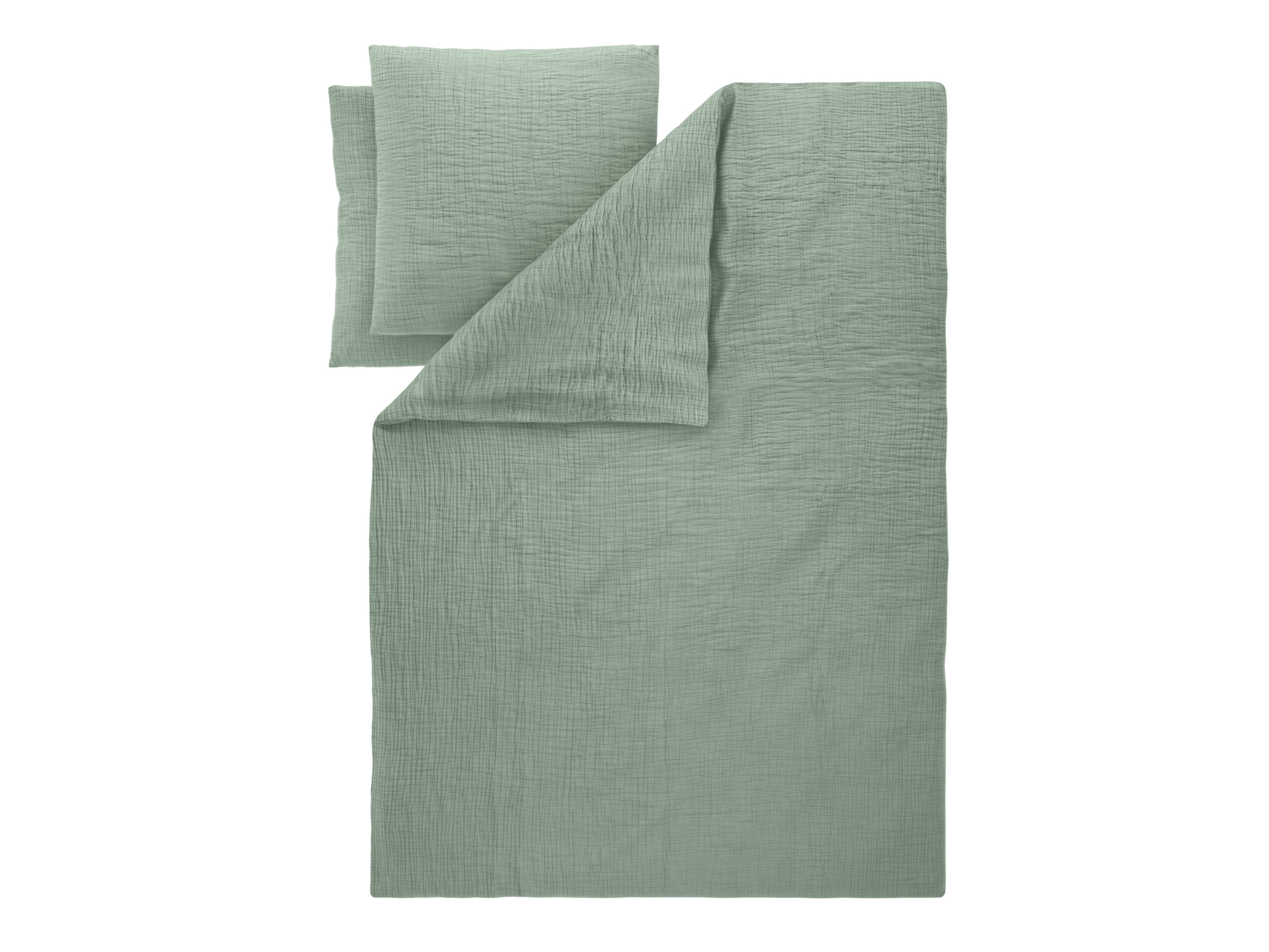 LIVARNO Mousseline dekbedovertrek 200 x 200 cm (Groen) (4054599341958)