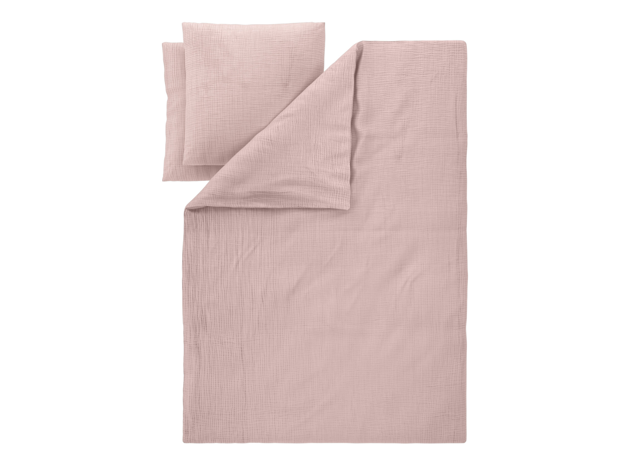 LIVARNO Mousseline dekbedovertrek 200 x 200 cm (Lichtroze) (4054599342139)