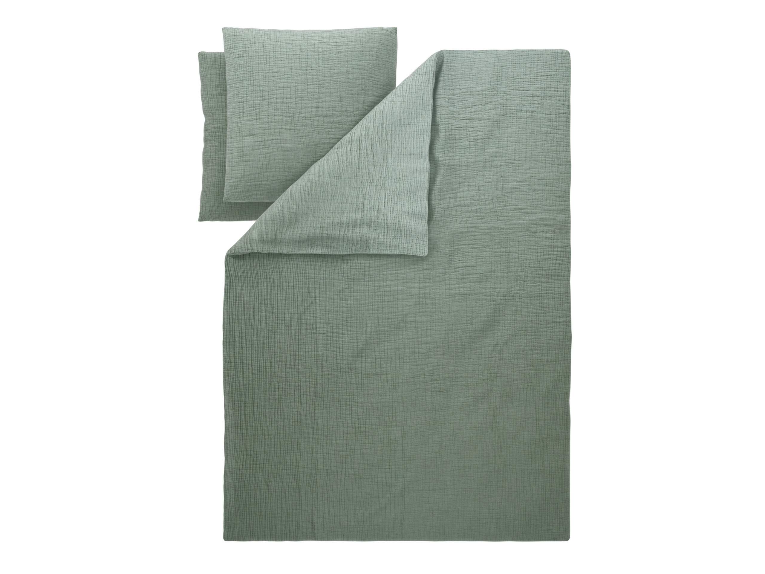 LIVARNO Mousseline dekbedovertrek 240 x 220 cm (Groen) (4054599338286)