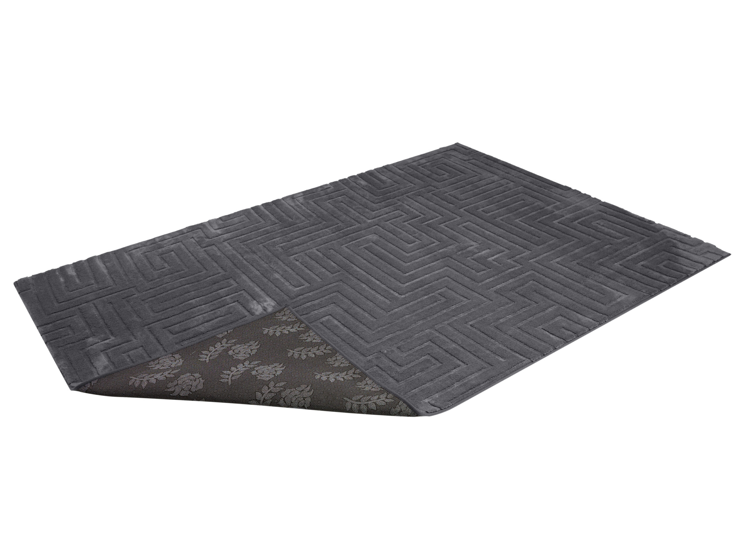 LIVARNO Vloerkleed, 230 x 160 cm, hoogpolig (antraciet) (4054599389455)