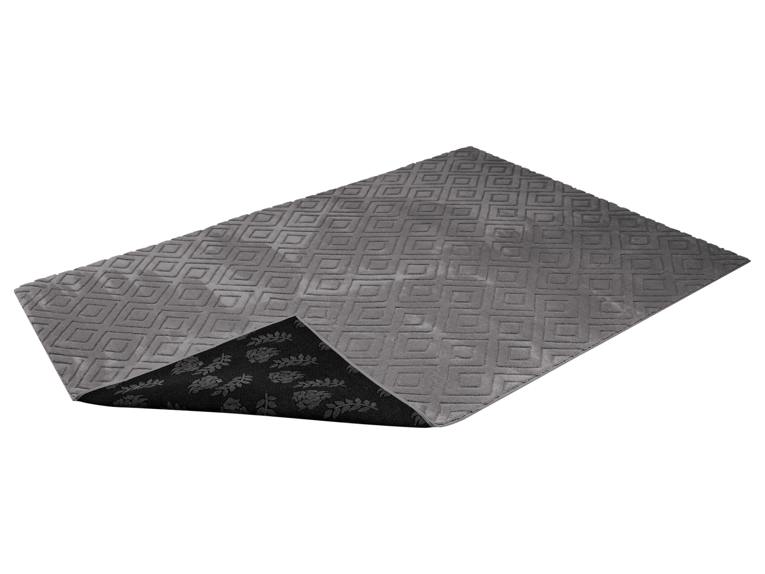 LIVARNO Vloerkleed, hoogpolig, 160 x 230 cm (Grijs) (4054599389493)