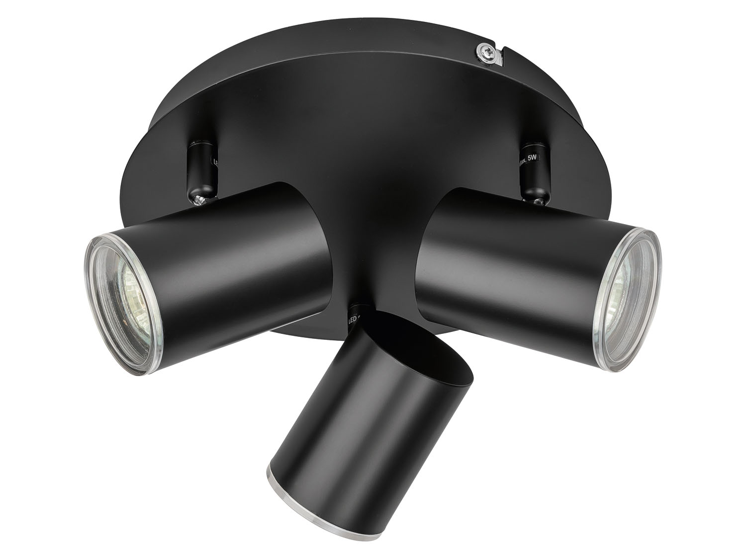 LIVARNO home LED-badkamerlamp (Rond, Zwart) (4055332099754)
