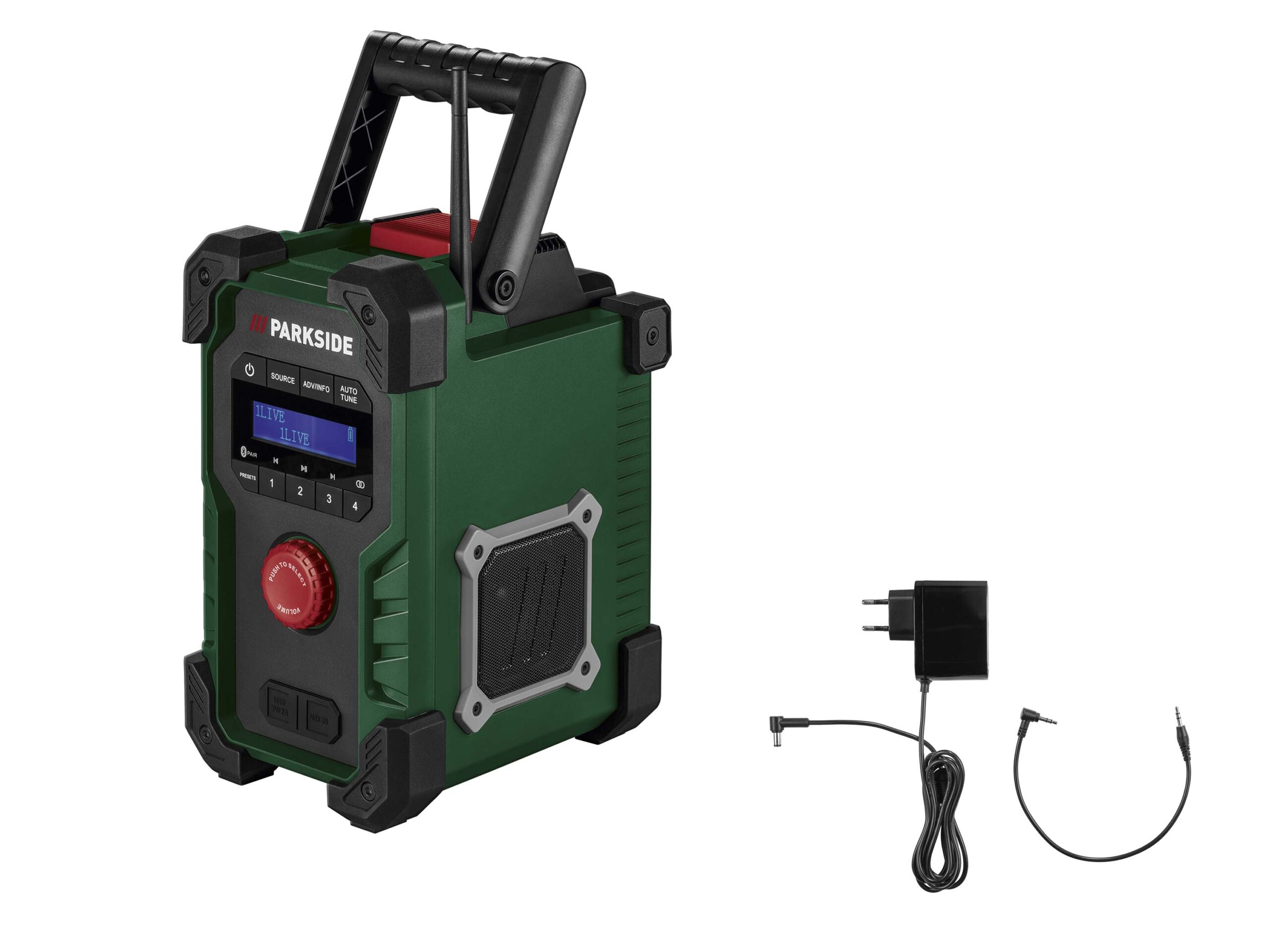 PARKSIDE Accu-bouwradio 12 V, 20 V of netstroom, zonder accu en lader (4054599393575)