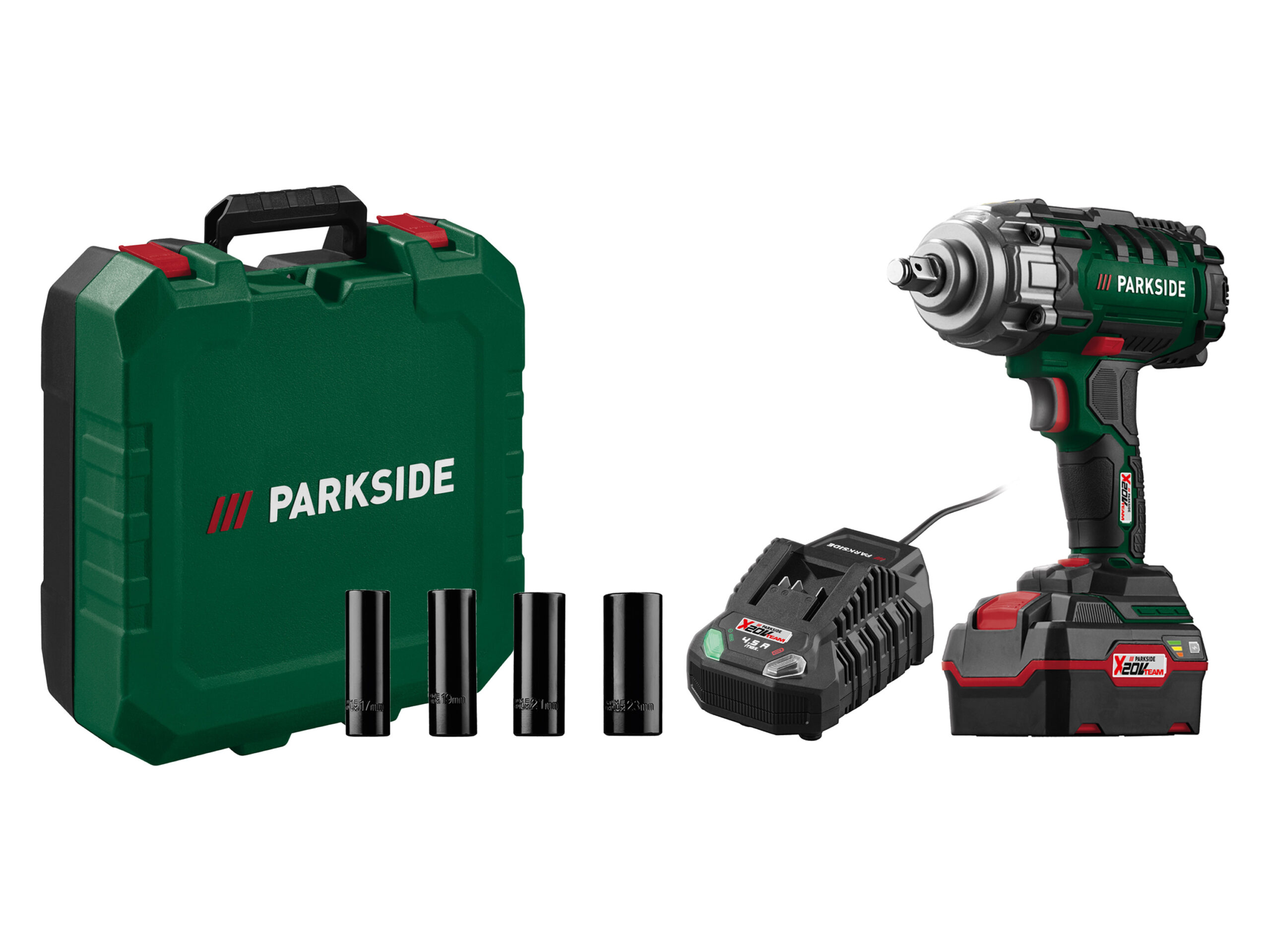 PARKSIDE Accu-slagmoersleutel 20 V 400 Nm, met accu 4 Ah en snellader 4,5 A (4054599112268)