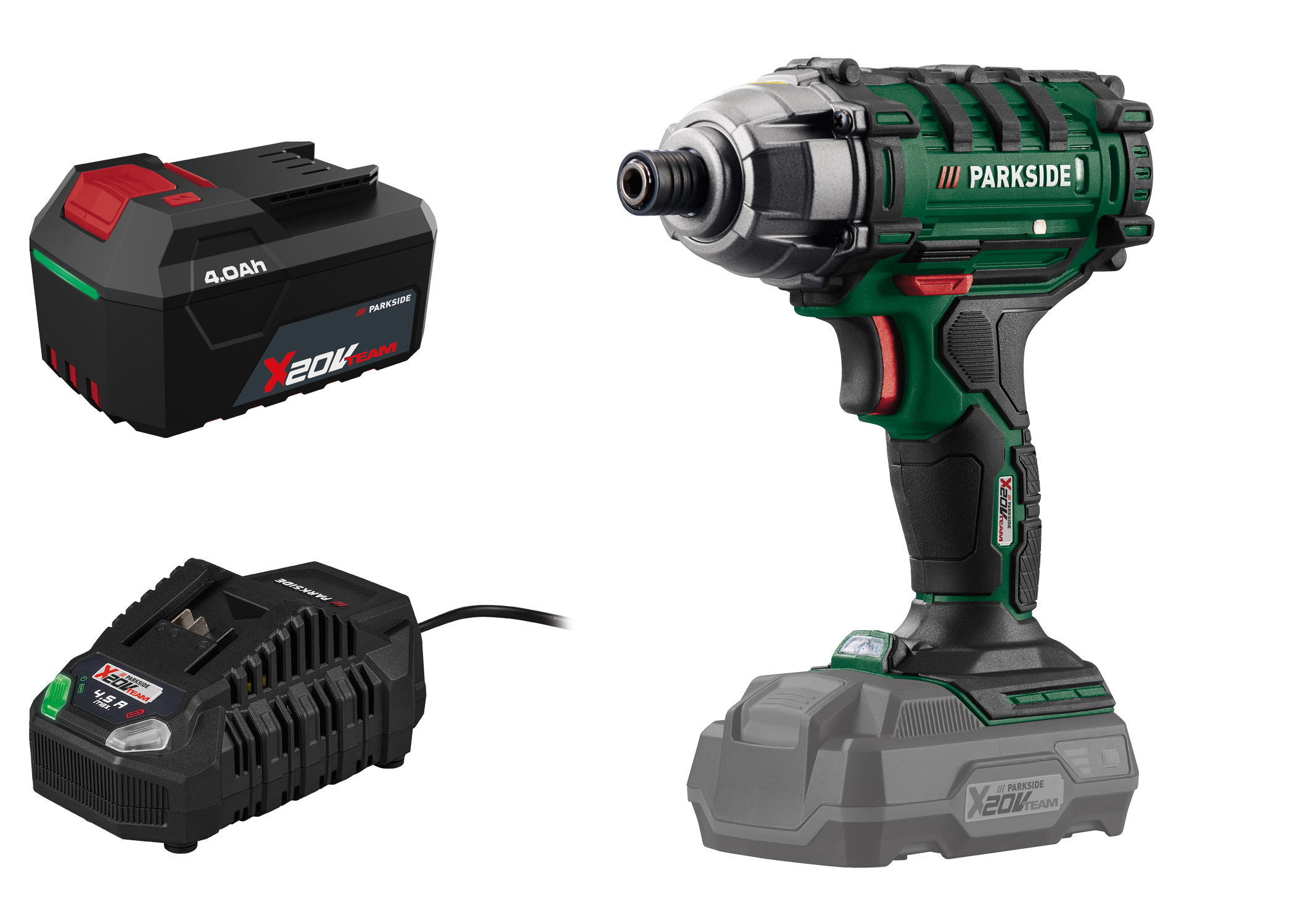 PARKSIDE Accu-slagschroevendraaier 20 V 180 Nm, met accu 4 Ah en snellader 4,5 A