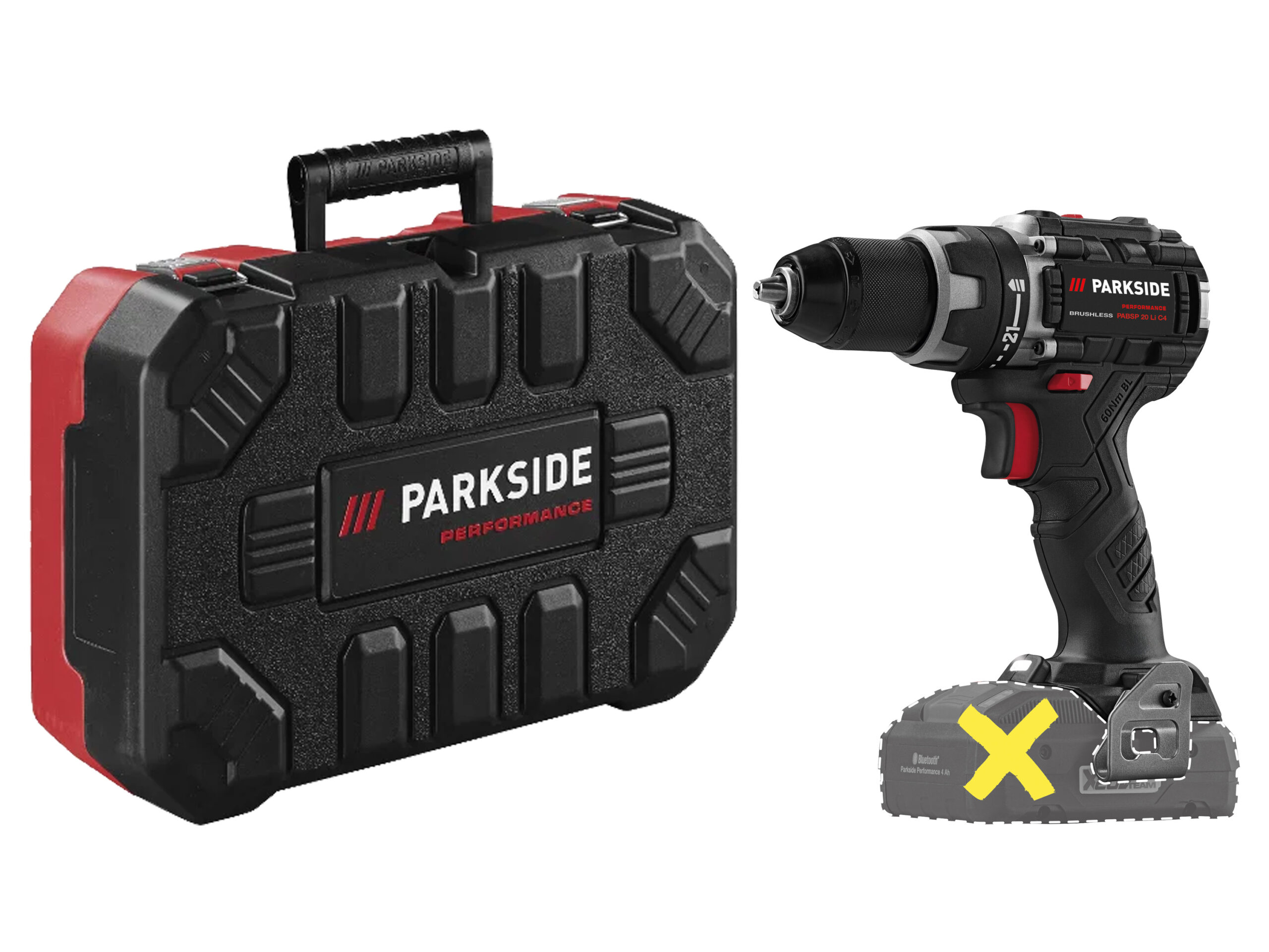 PARKSIDE PERFORMANCE Accu-schroefboormachine 20 V 60 Nm, zonder accu en lader (4054599233543)