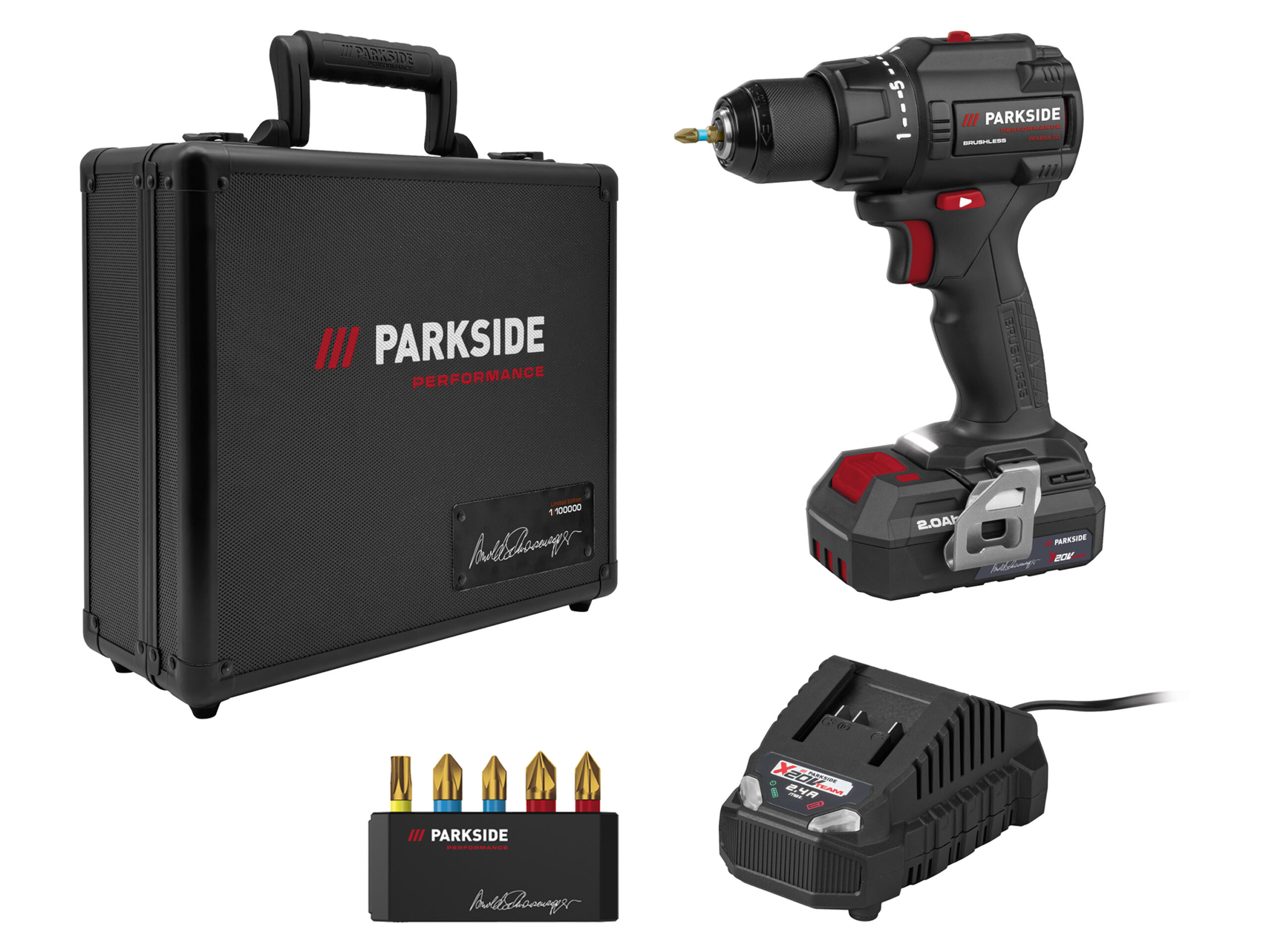 PARKSIDE PERFORMANCE Accu-schroefboormachine set 20 V 60 Nm met accu en lader, Signature Limited Edition (4054599286914)