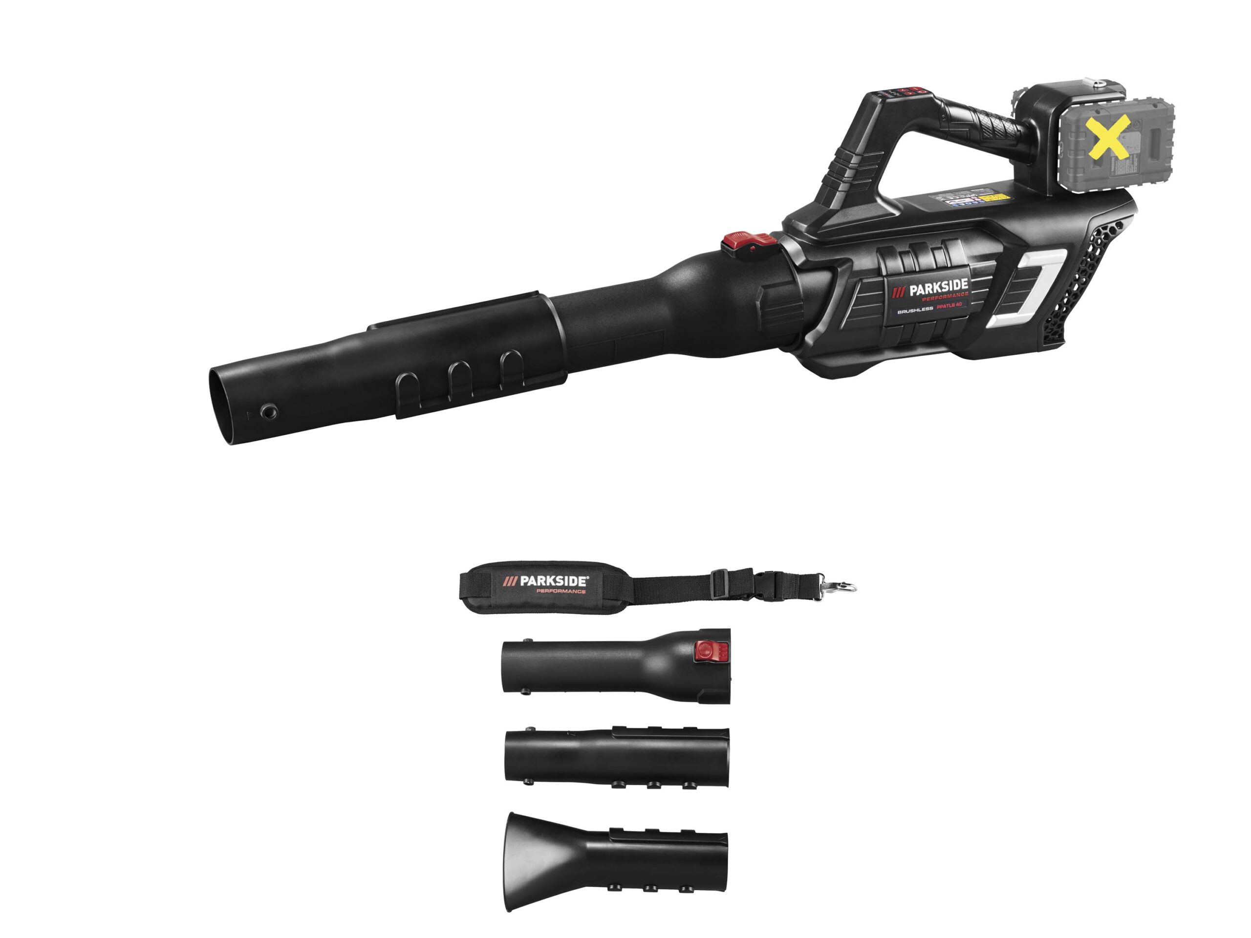 PARKSIDE PERFORMANCE Accu-turbinebladblazer 40 V, zonder accu's en lader (4054599356594)