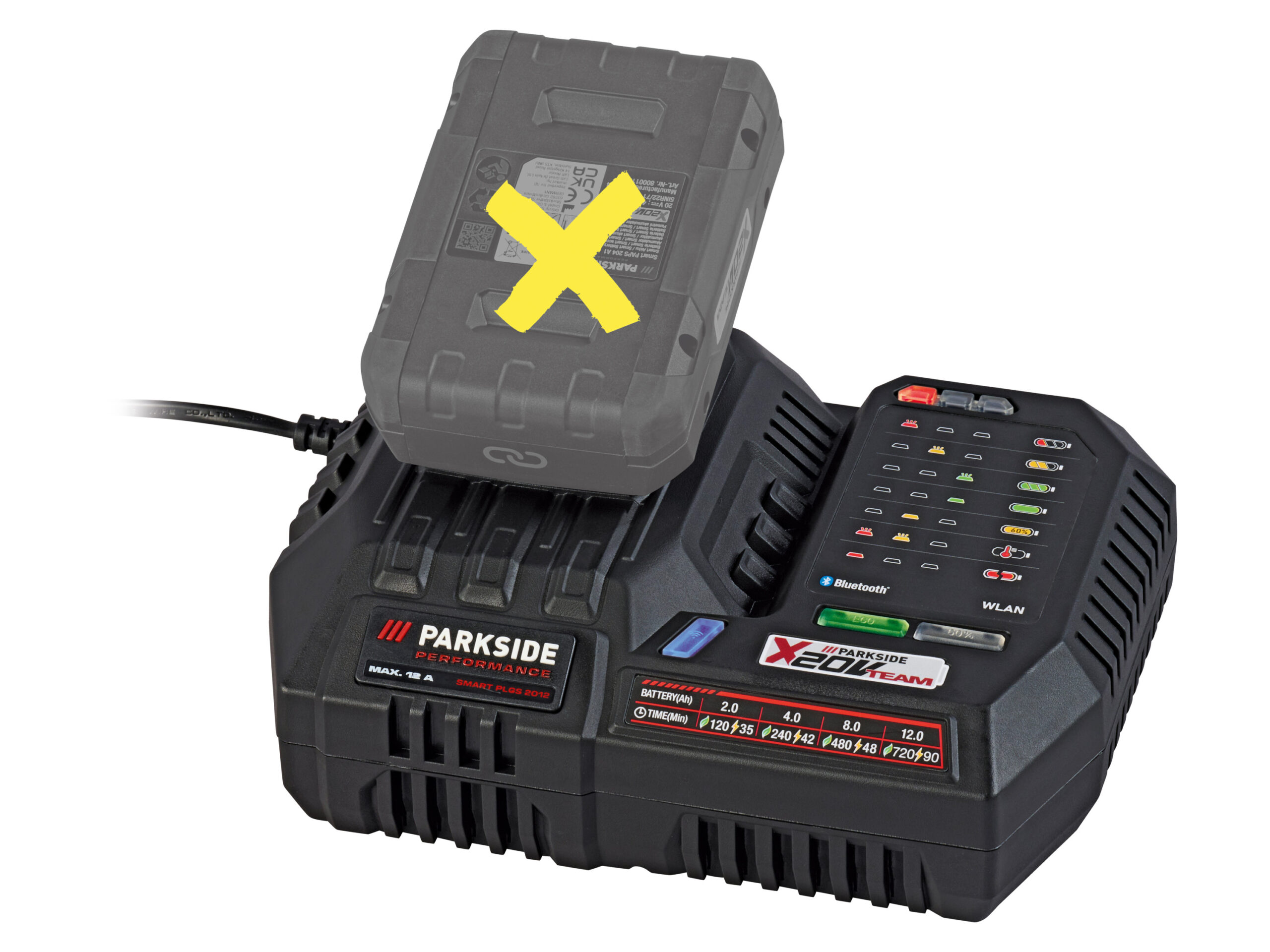 PARKSIDE PERFORMANCE Acculader Smart 20 V - 12 A (4052916504826)