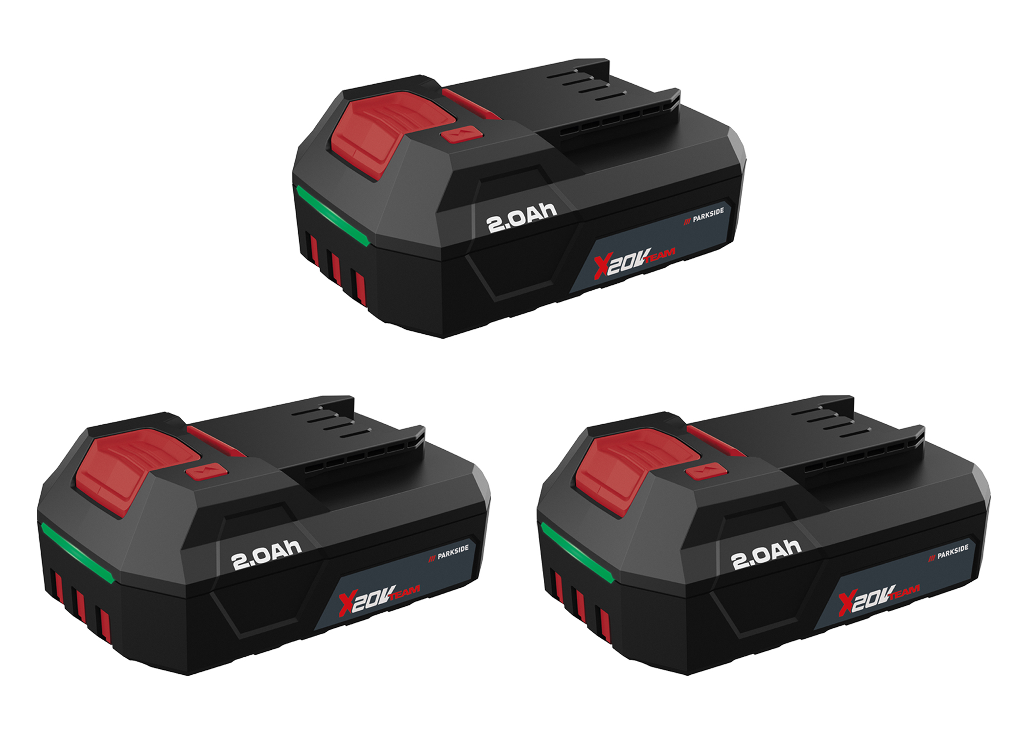 PARKSIDE Set van 3 accu's 20 V - 2 Ah