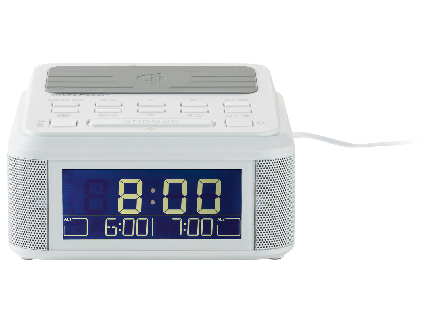 SILVERCREST Bluetooth wekkerradio (Wit) (4055329084787)
