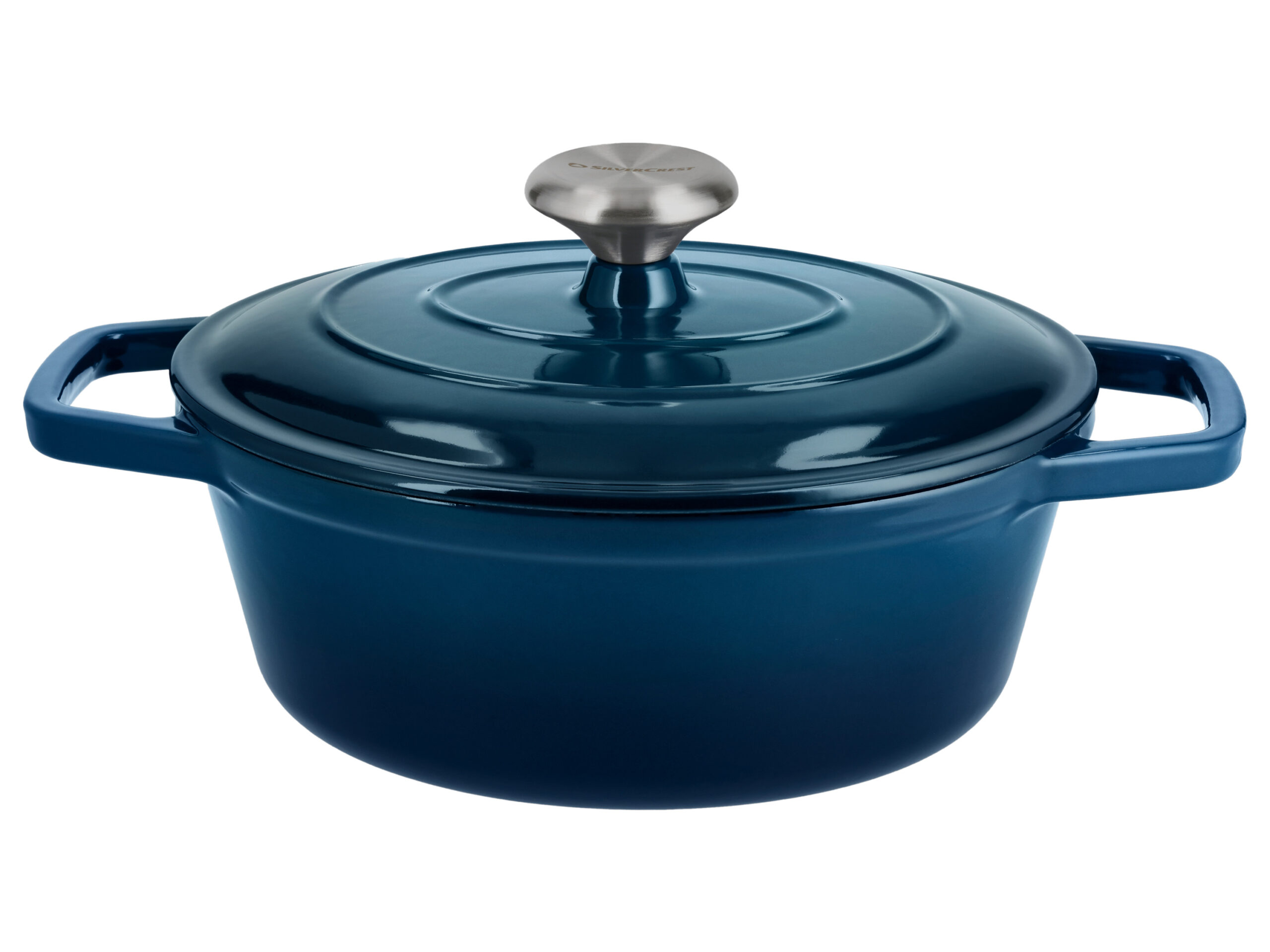 SILVERCREST Gietijzeren braadpan, Ø24 cm (Blauw) (4054599414676)