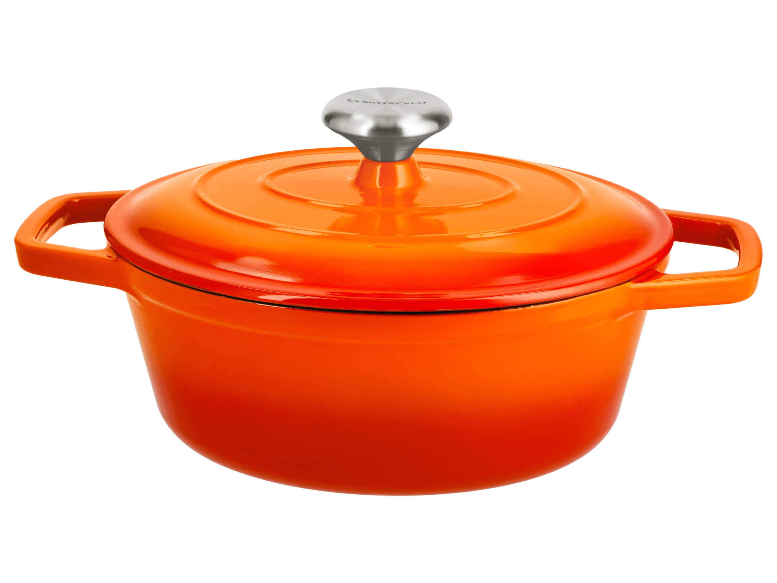 SILVERCREST Gietijzeren braadpan, Ø24 cm (Oranje) (4054599414669)