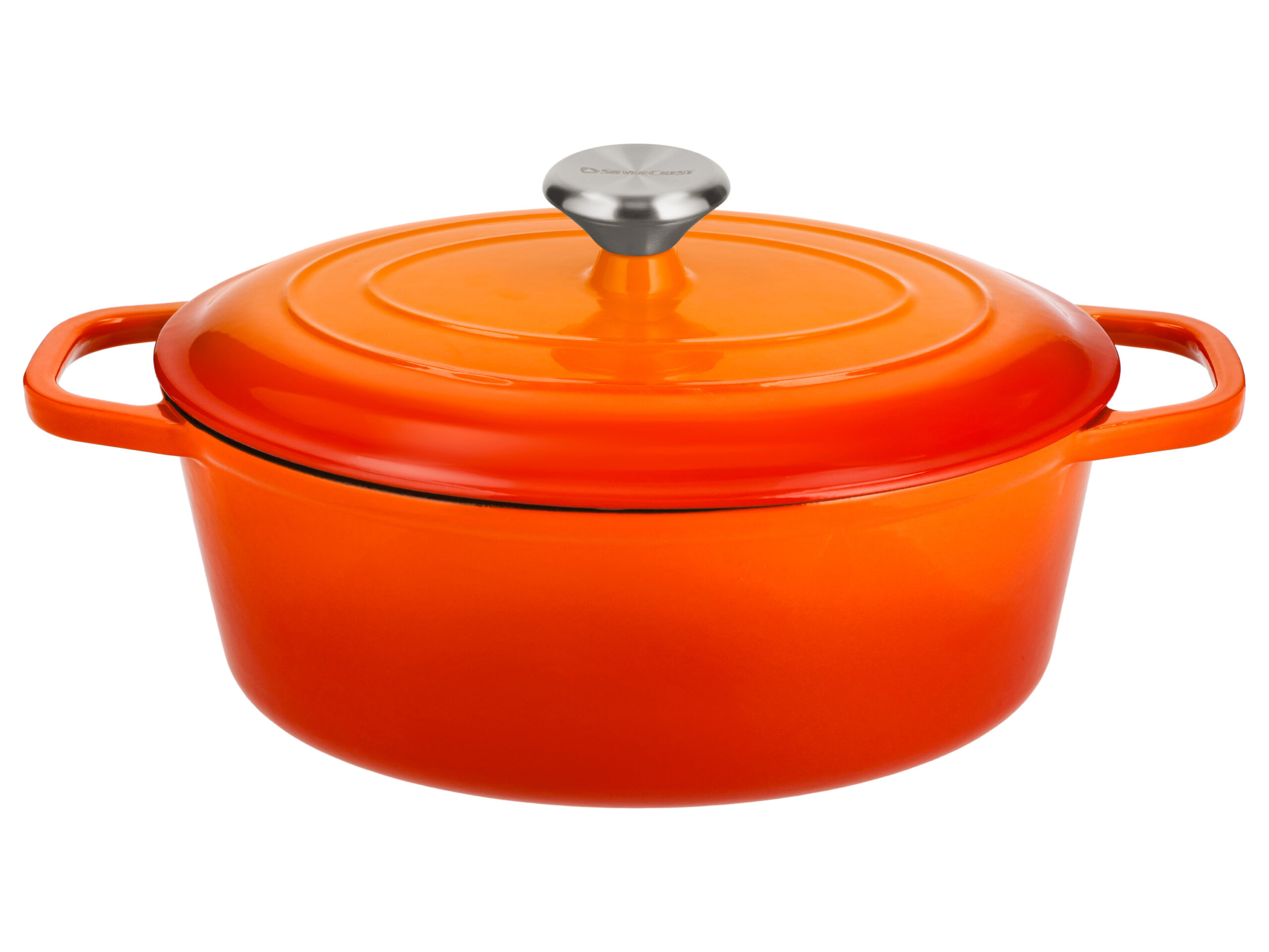 SILVERCREST Gietijzeren braadpan, Ø29 cm (Oranje) (4054599415253)
