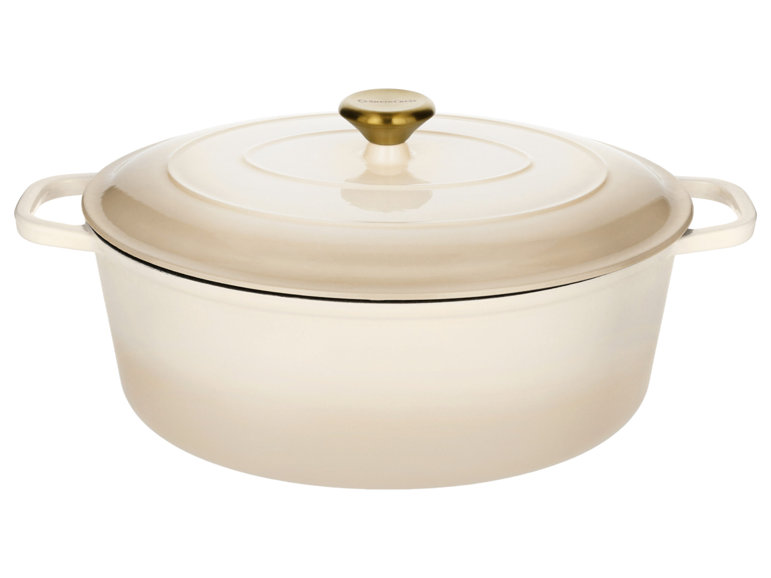 SILVERCREST Gietijzeren braadpan, Ø35 cm (Beige) (4054599409276)