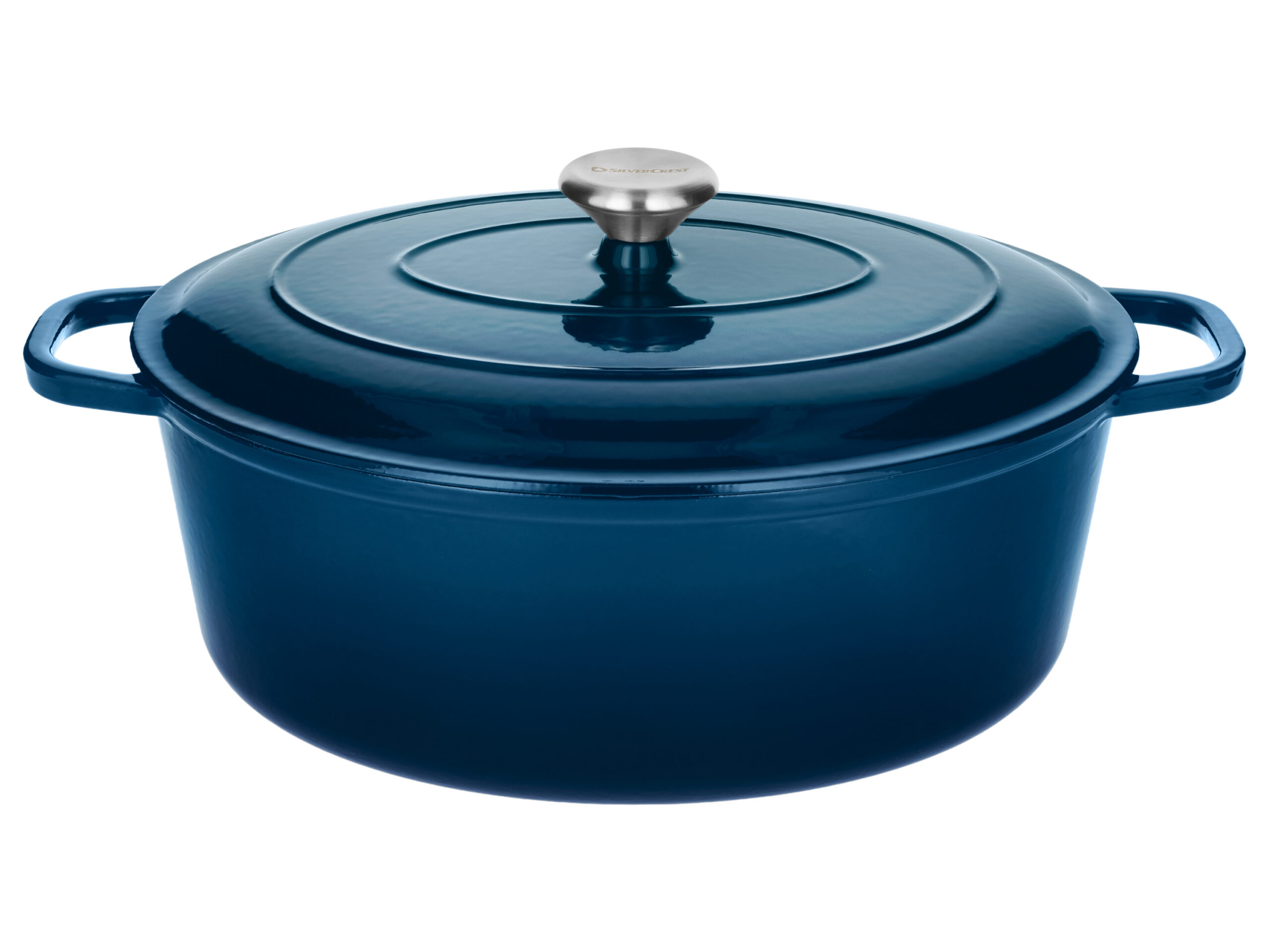 SILVERCREST Gietijzeren braadpan, Ø35 cm (Blauw) (4054599409290)