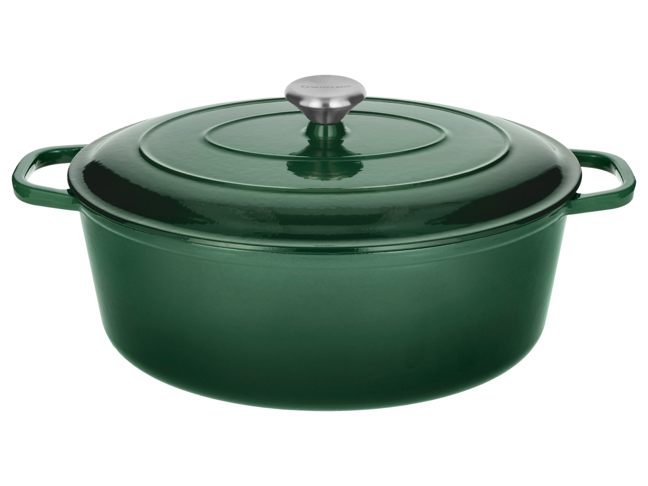 SILVERCREST Gietijzeren braadpan, Ø35 cm (Groen) (4054599409252)