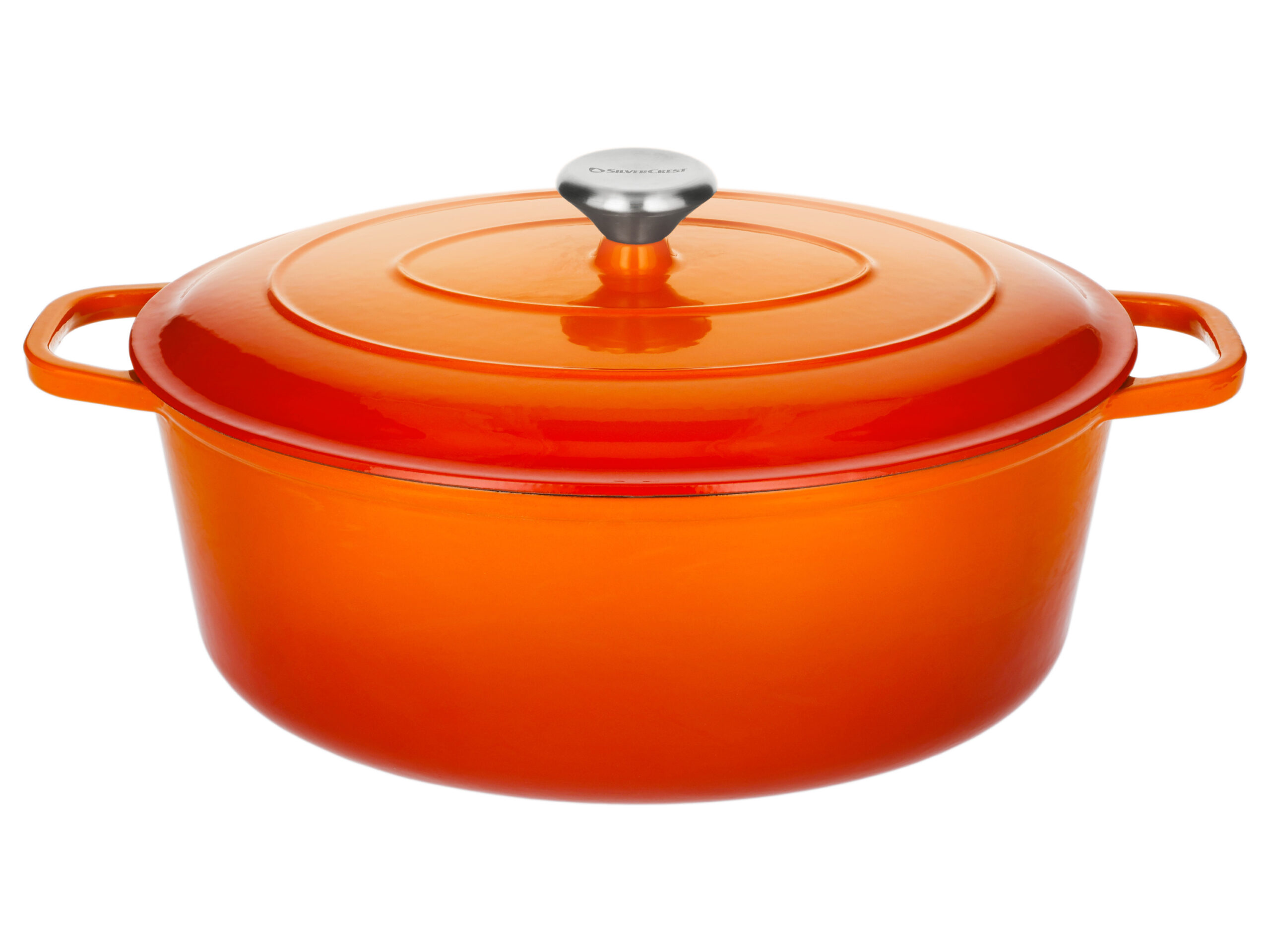 SILVERCREST Gietijzeren braadpan, Ø35 cm (Oranje) (4054599409283)