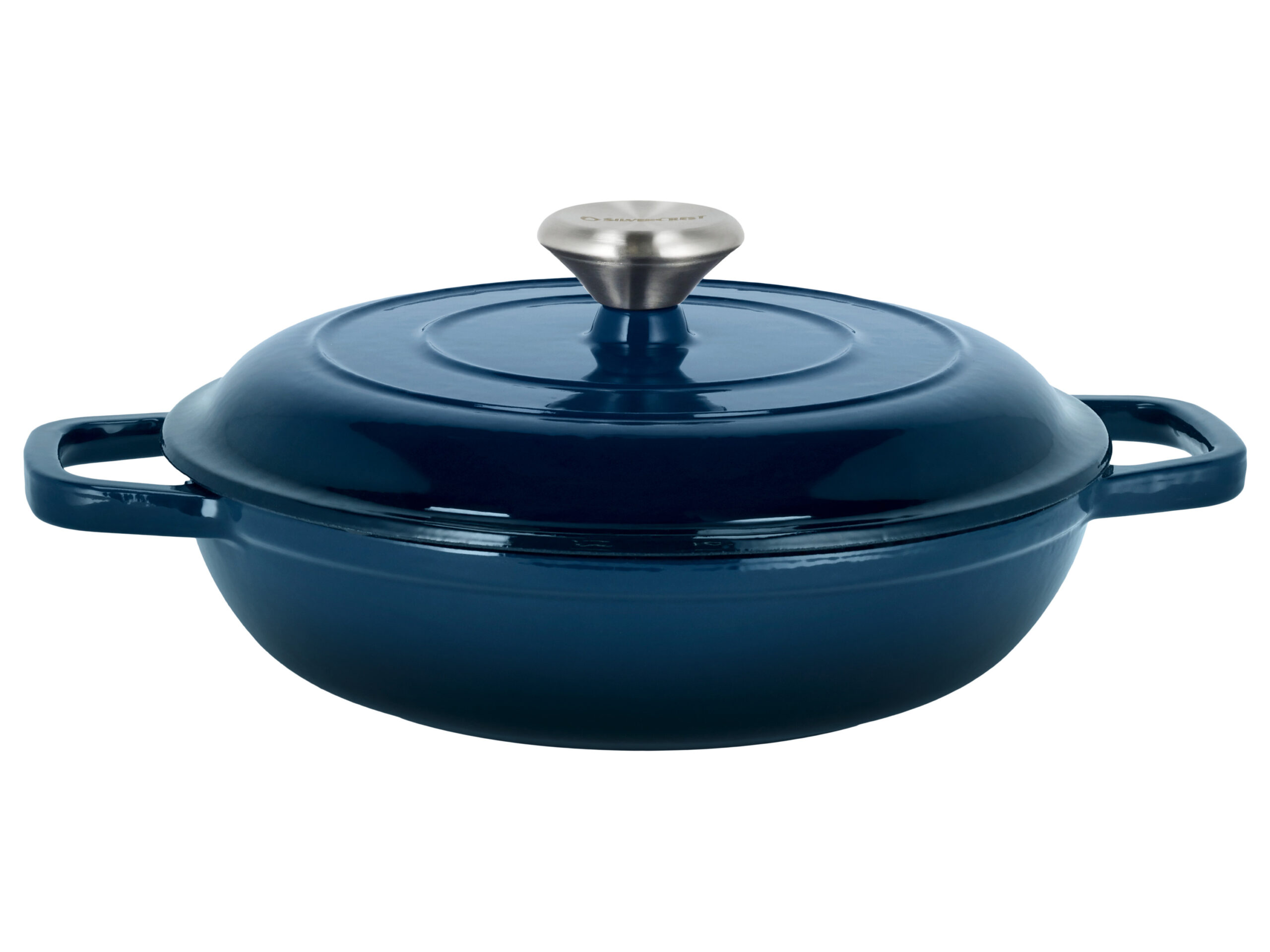 SILVERCREST Gietijzeren hapjespan, Ø25 cm (Blauw) (4054599415444)