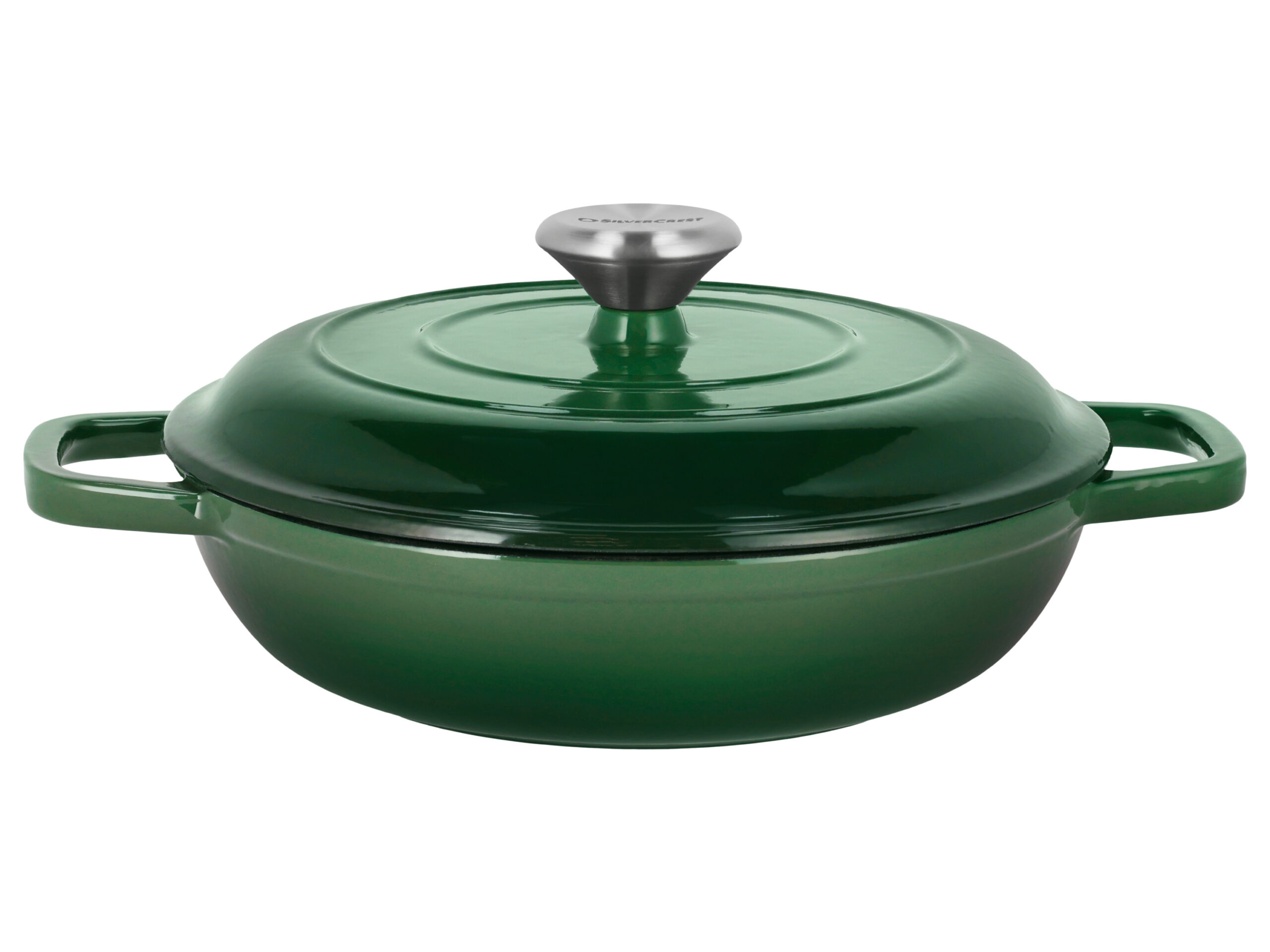 SILVERCREST Gietijzeren hapjespan, Ø25 cm (Groen) (4054599415406)
