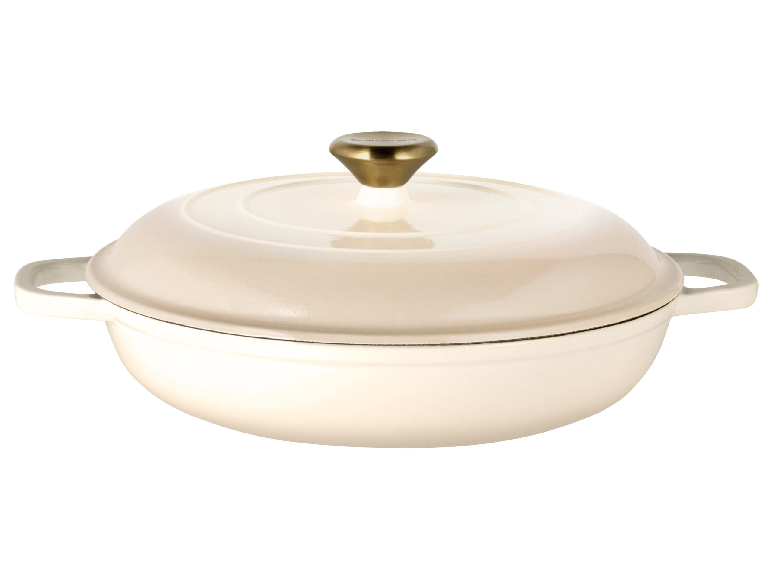 SILVERCREST Gietijzeren hapjespan, Ø30 cm (Beige) (4054599414591)