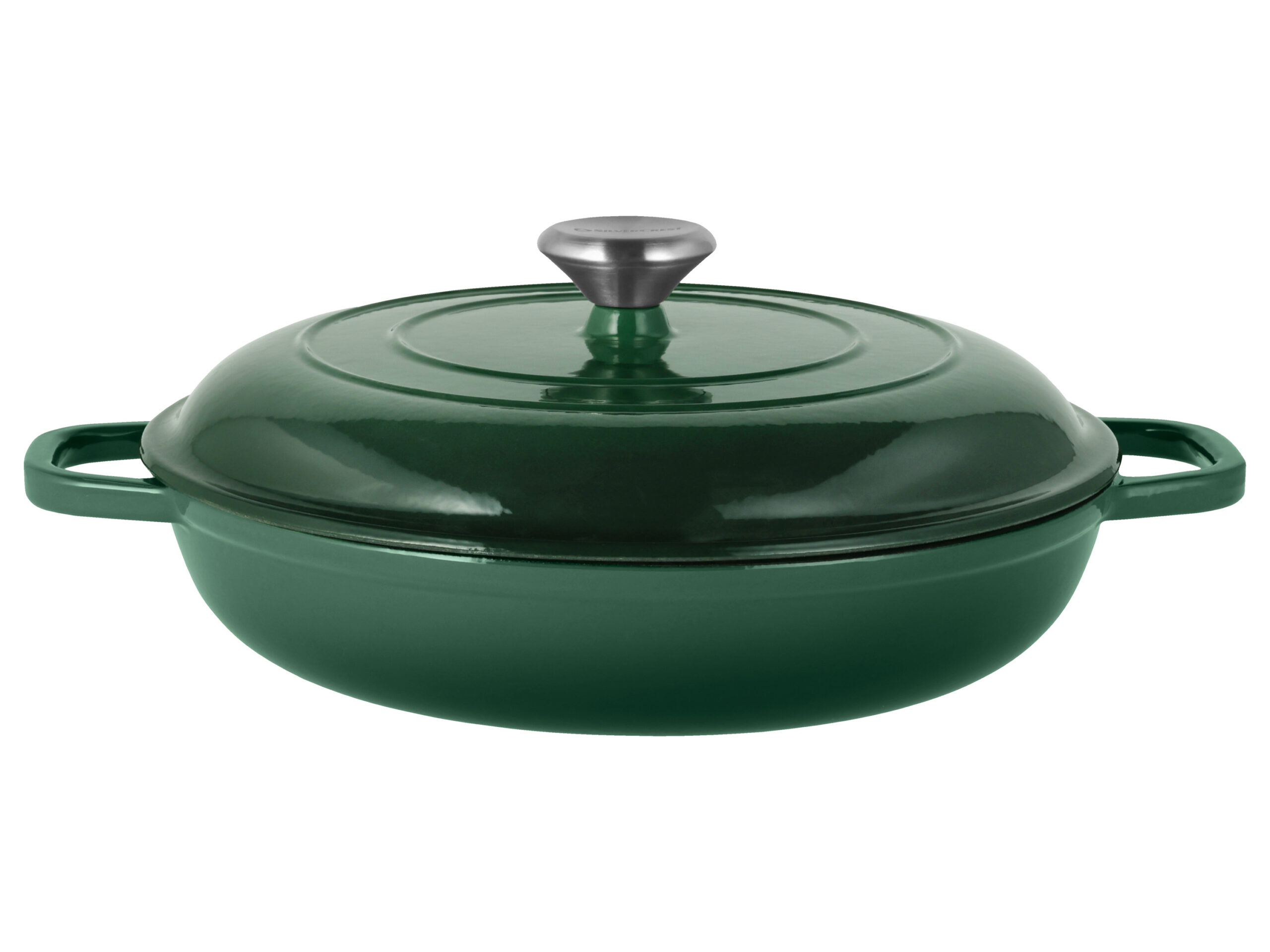 SILVERCREST Gietijzeren hapjespan, Ø30 cm (Groen) (4054599414577)