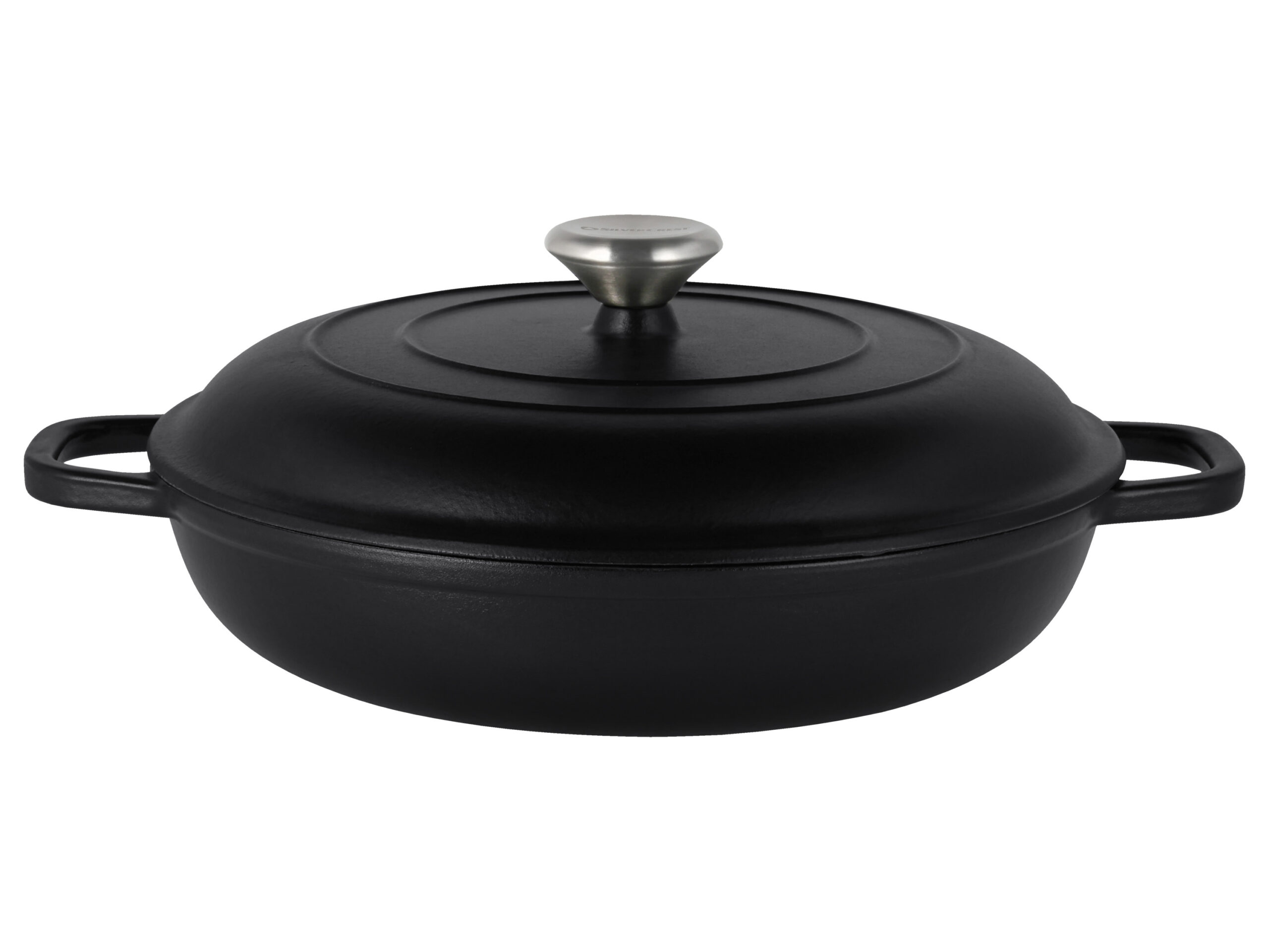 SILVERCREST Gietijzeren hapjespan, Ø30 cm (zwart) (4054599414560)
