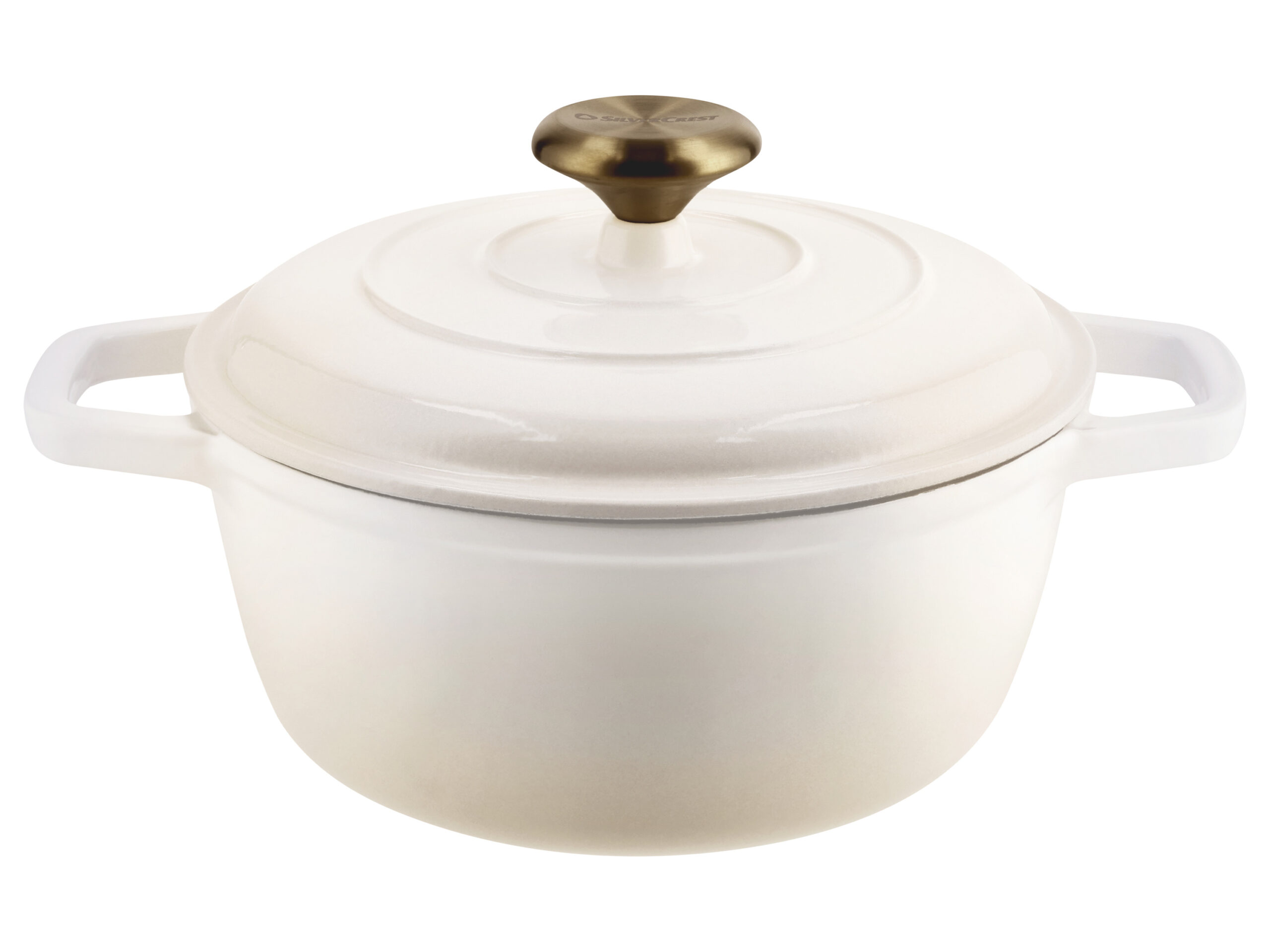 SILVERCREST Gietijzeren pan, Ø21 cm (Beige) (4054599415369)
