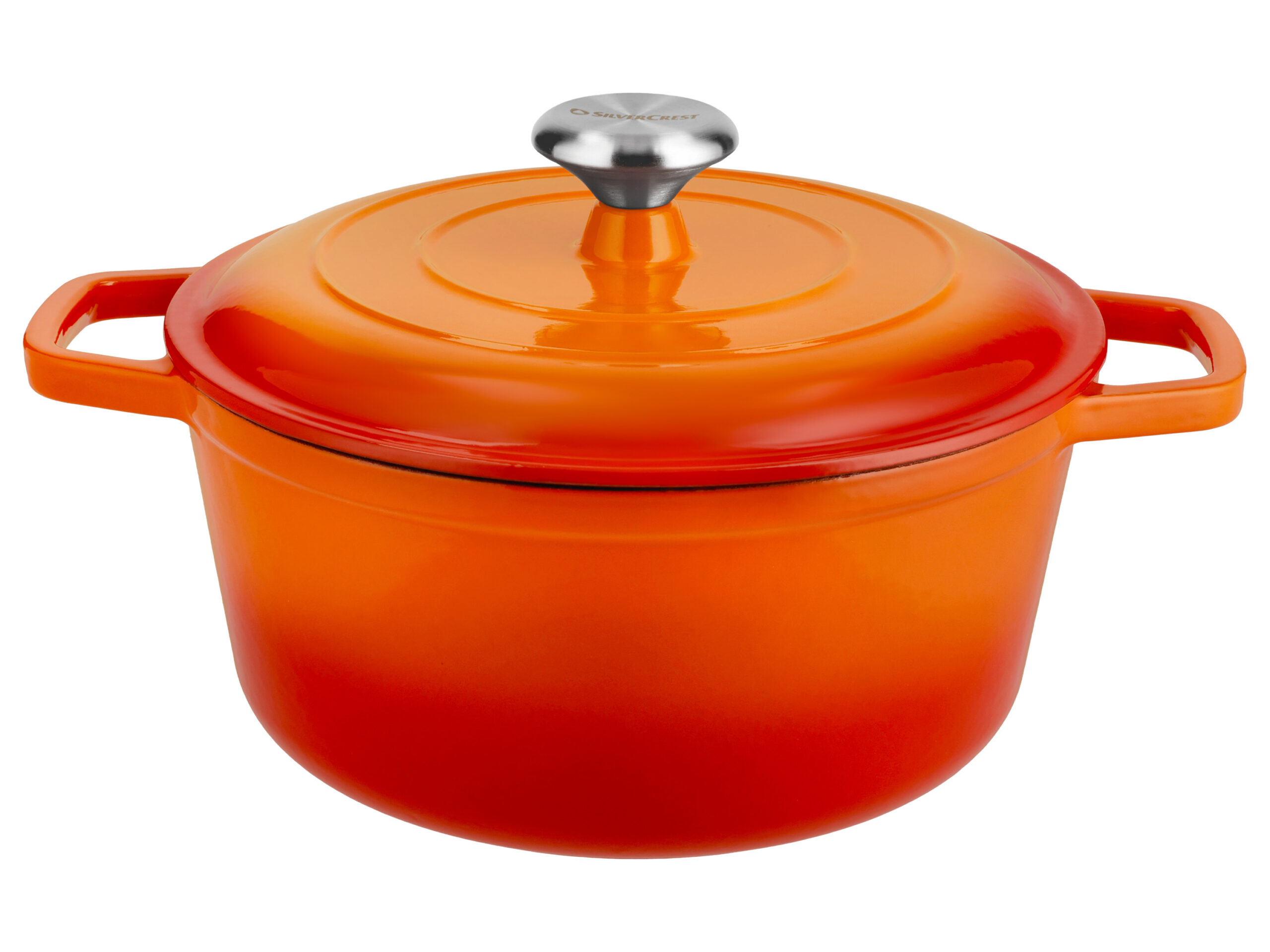 SILVERCREST Gietijzeren pan, Ø26 cm (Oranje) (4054599414720)