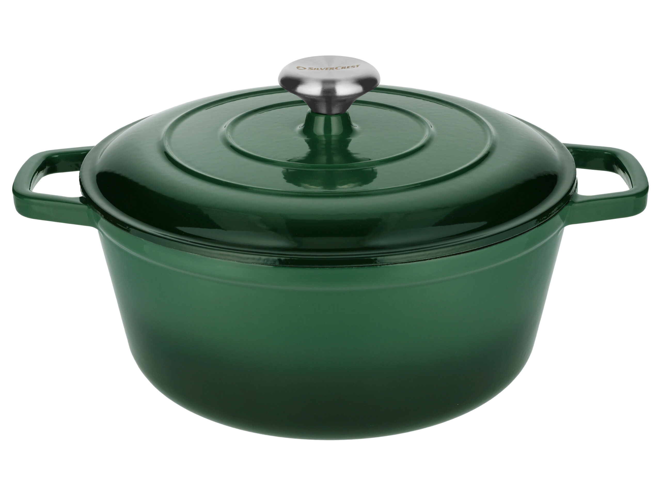 SILVERCREST Gietijzeren pan, Ø27 cm (Groen) (4054599415284)