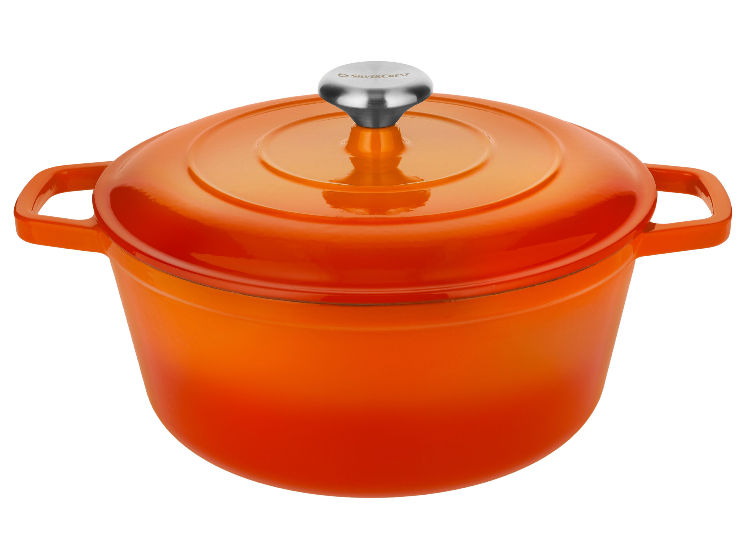 SILVERCREST Gietijzeren pan, Ø27 cm (Oranje) (4054599415314)
